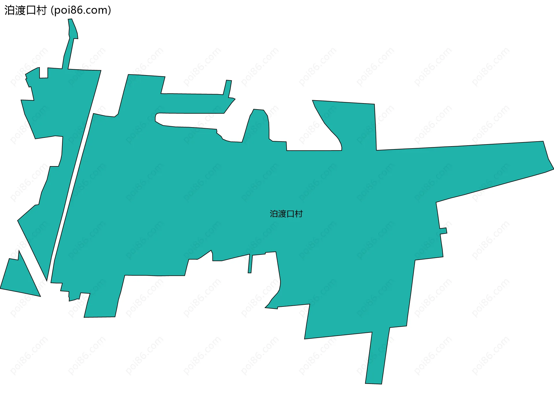 泊渡口村边界地图