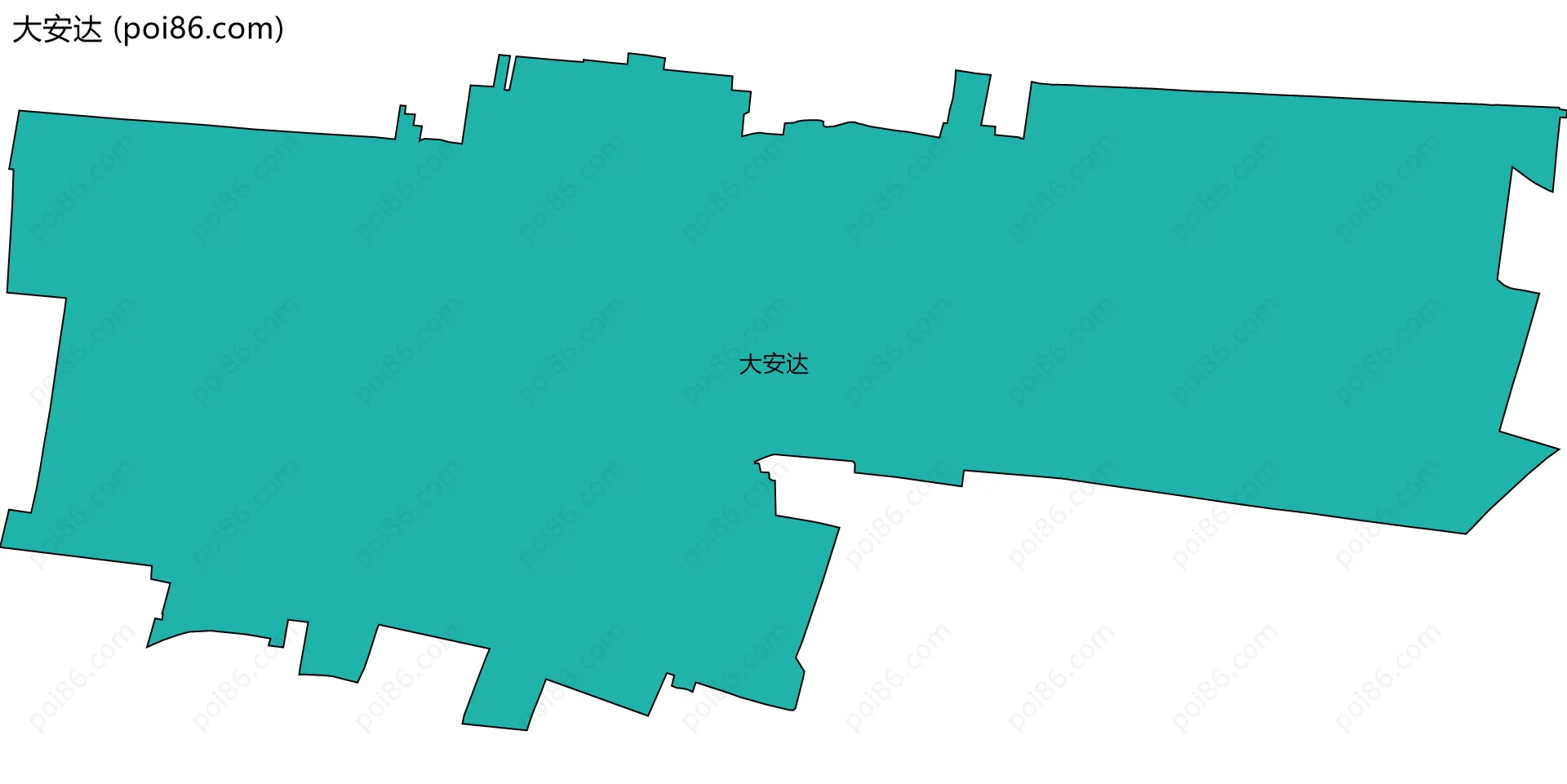 大安达边界地图