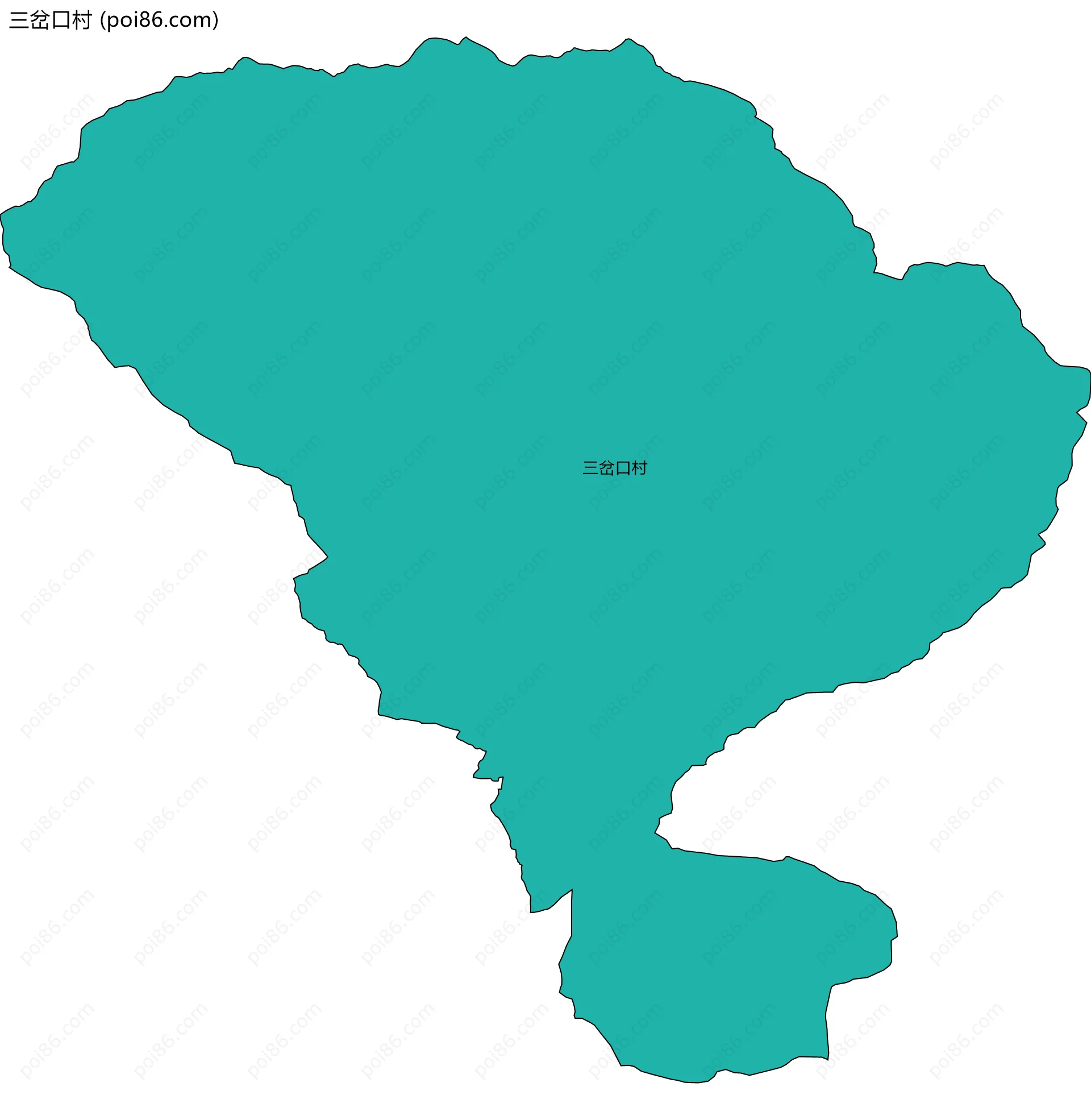 三岔口村边界地图