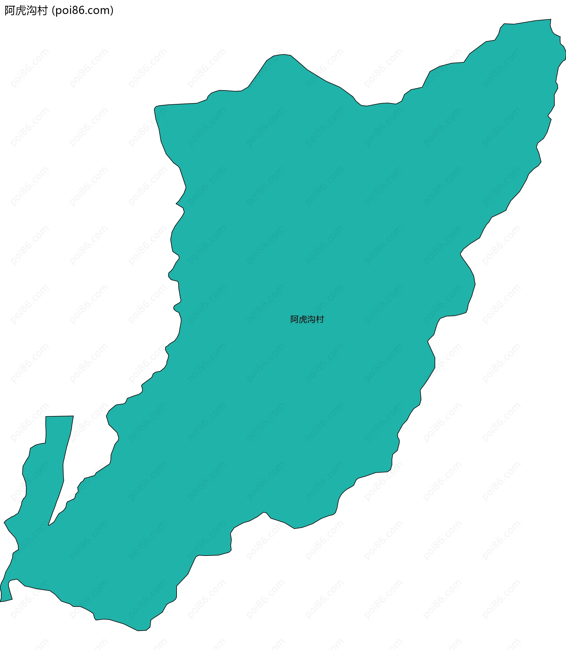 阿虎沟村边界地图