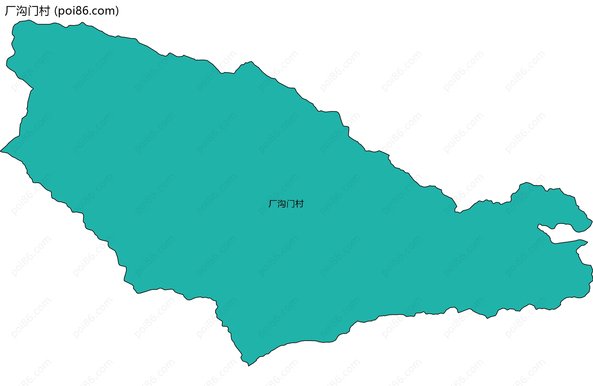 厂沟门村边界地图