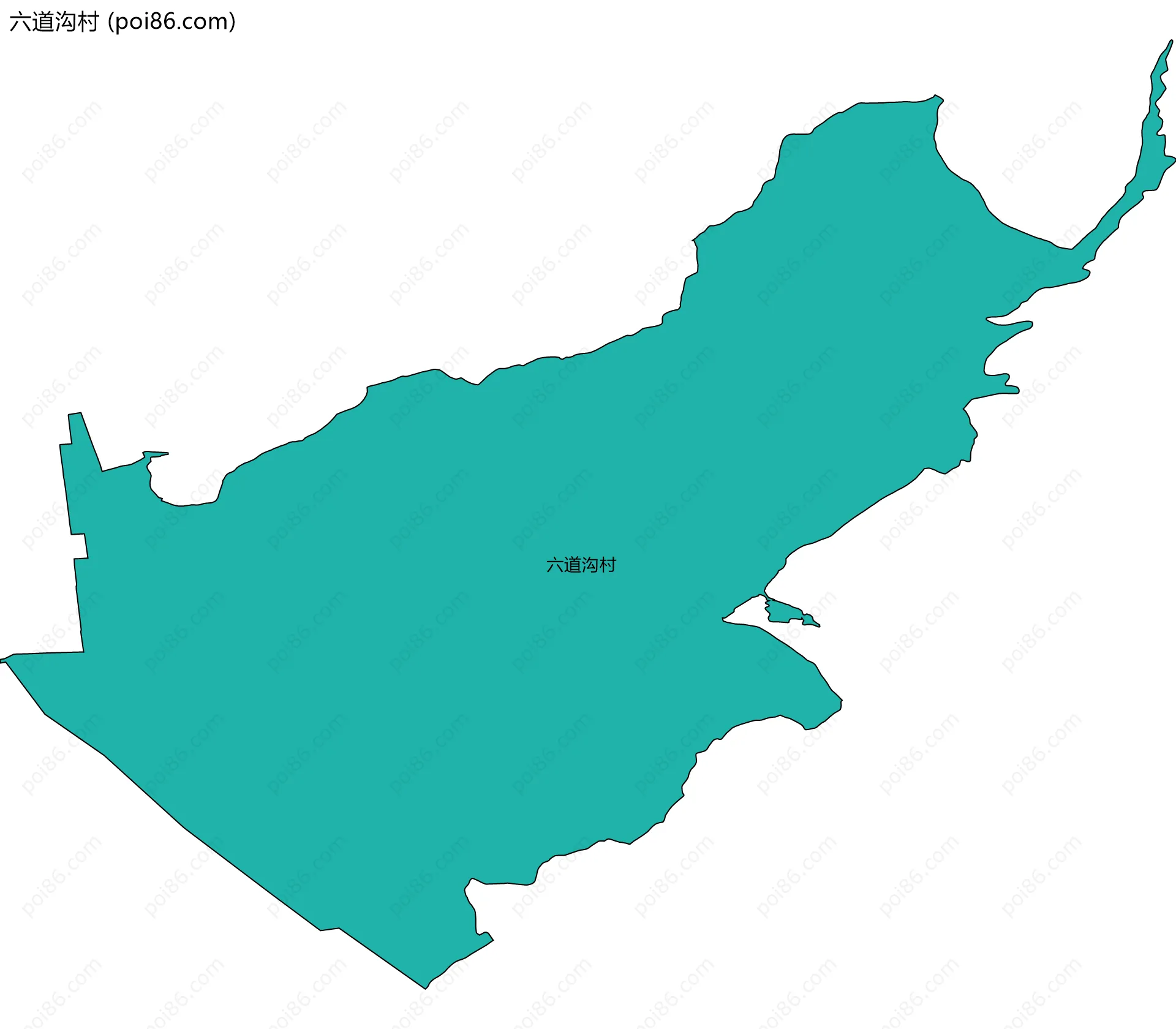 六道沟村边界地图