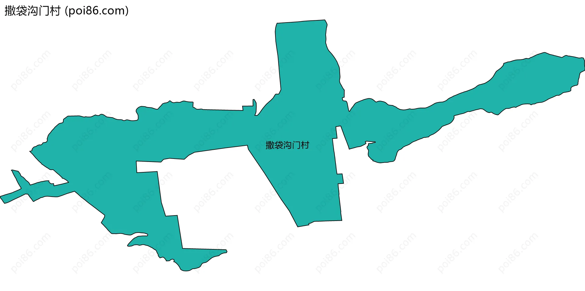 撒袋沟门村边界地图