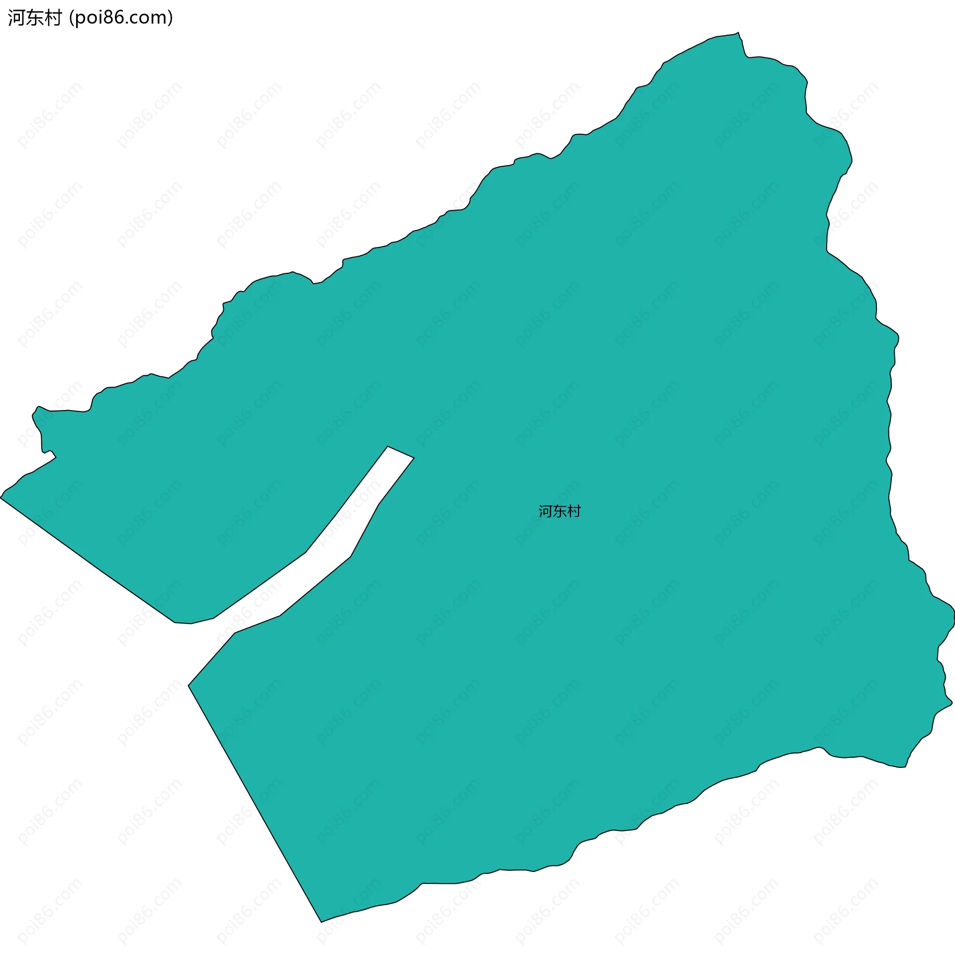河东村边界地图