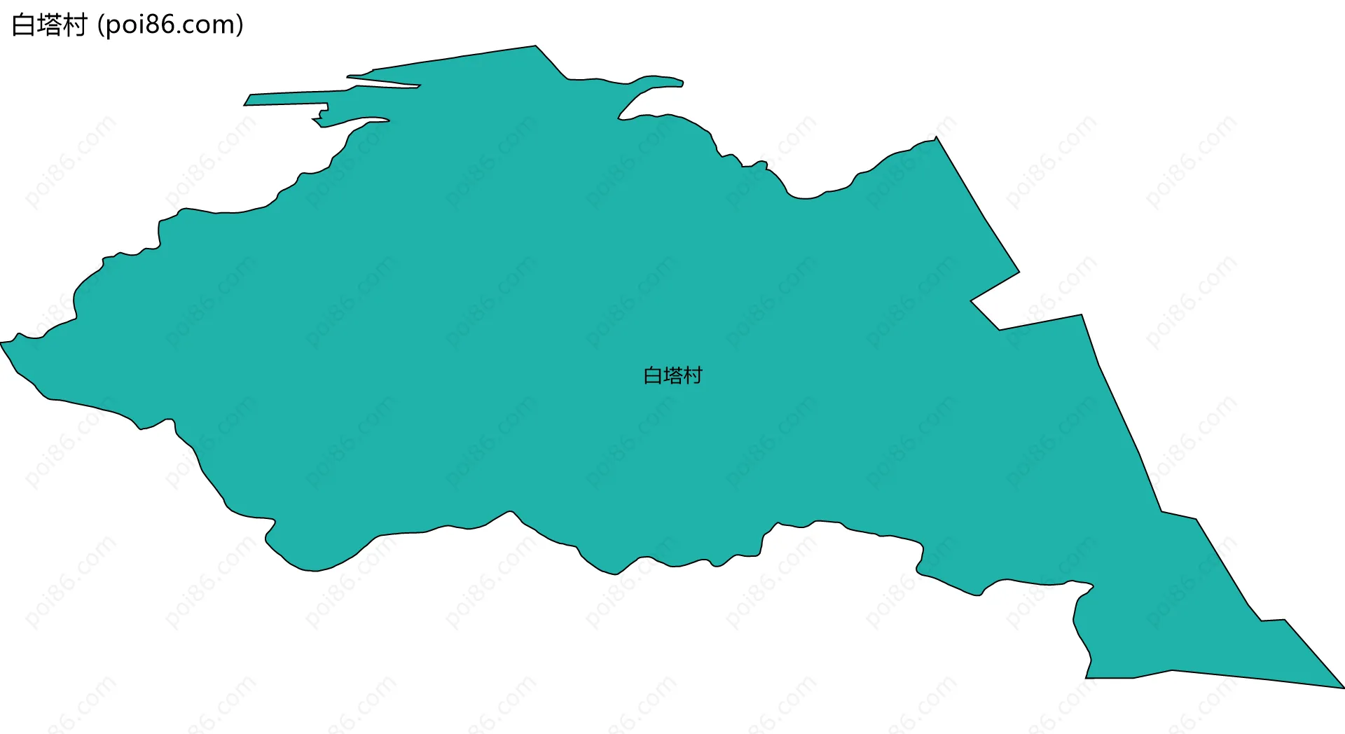 白塔村边界地图
