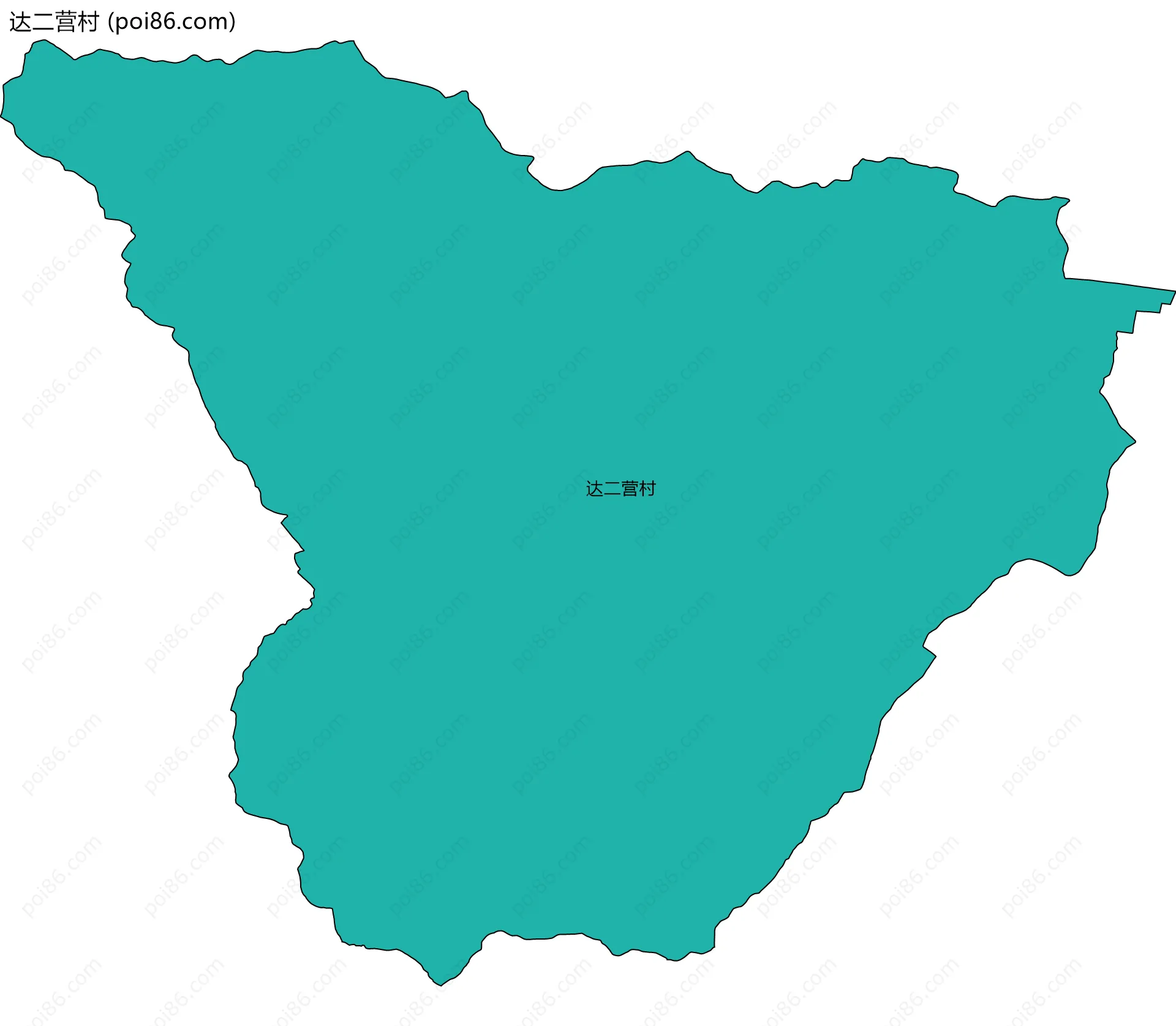 达二营村边界地图