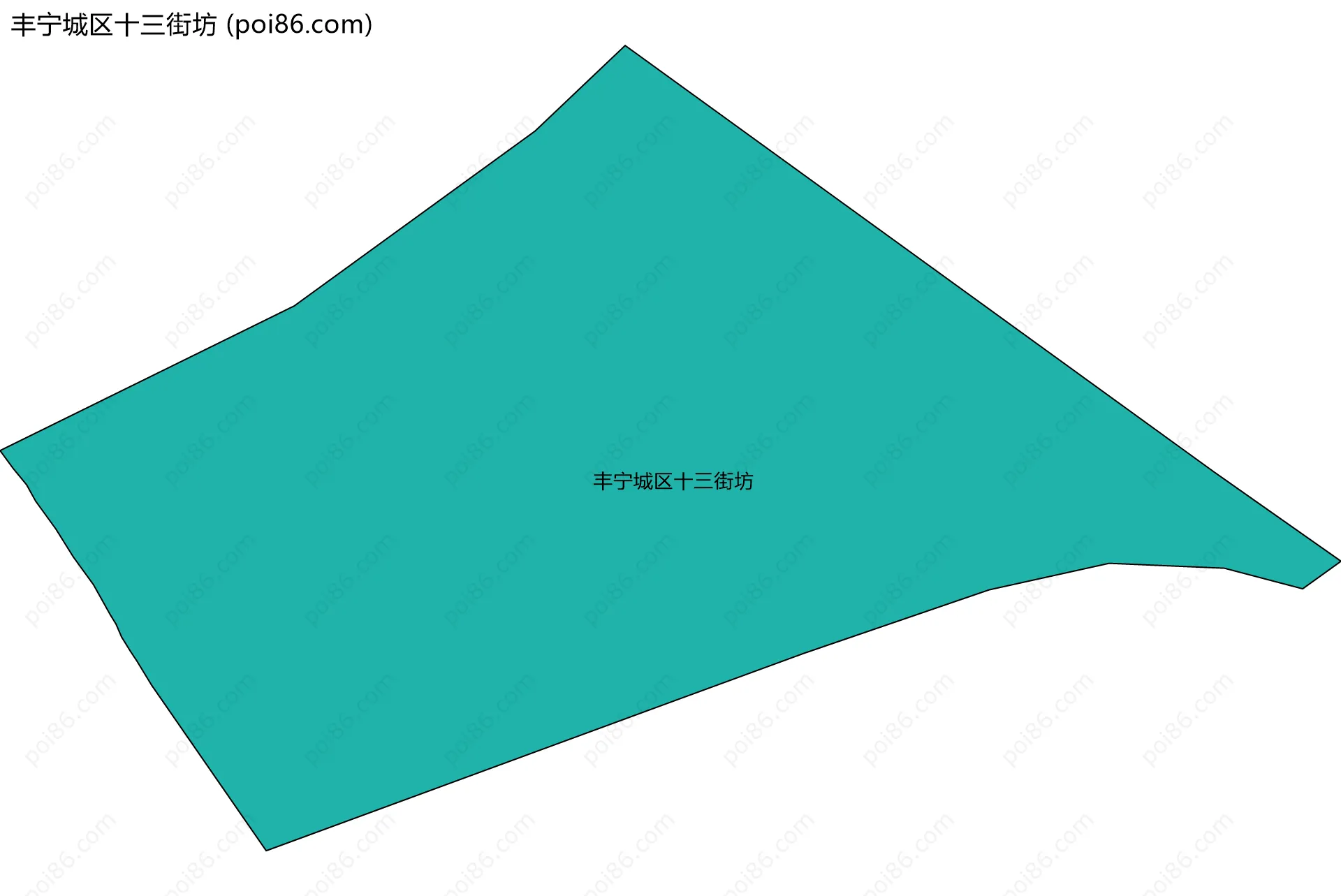 丰宁城区十三街坊边界地图