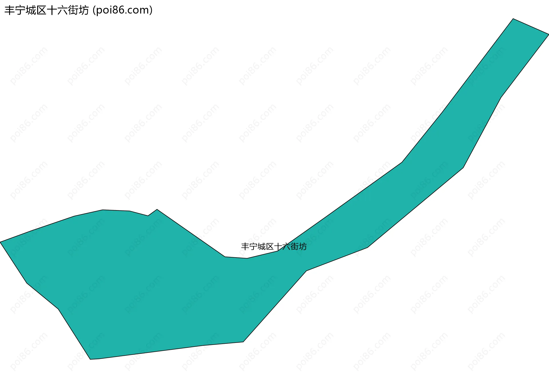 丰宁城区十六街坊边界地图