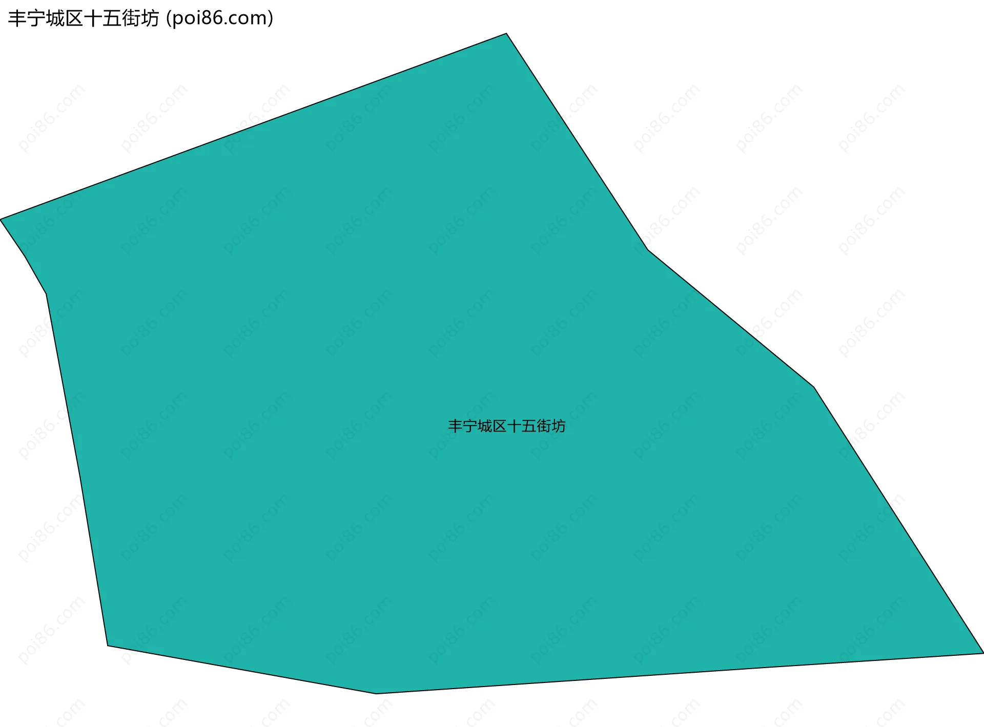 丰宁城区十五街坊边界地图