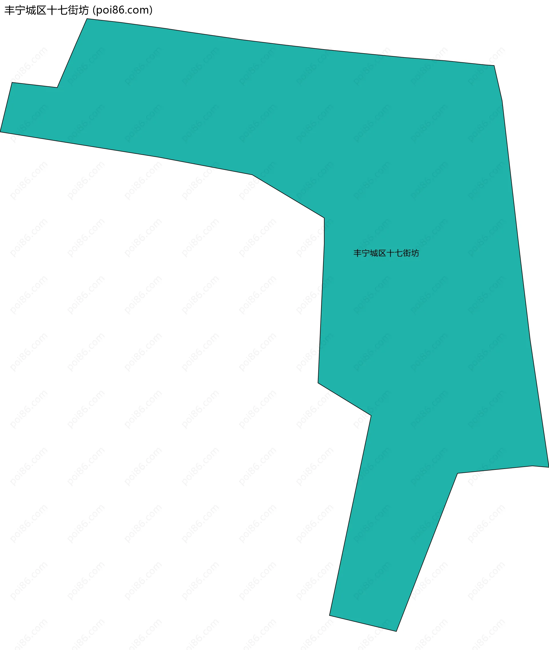 丰宁城区十七街坊边界地图