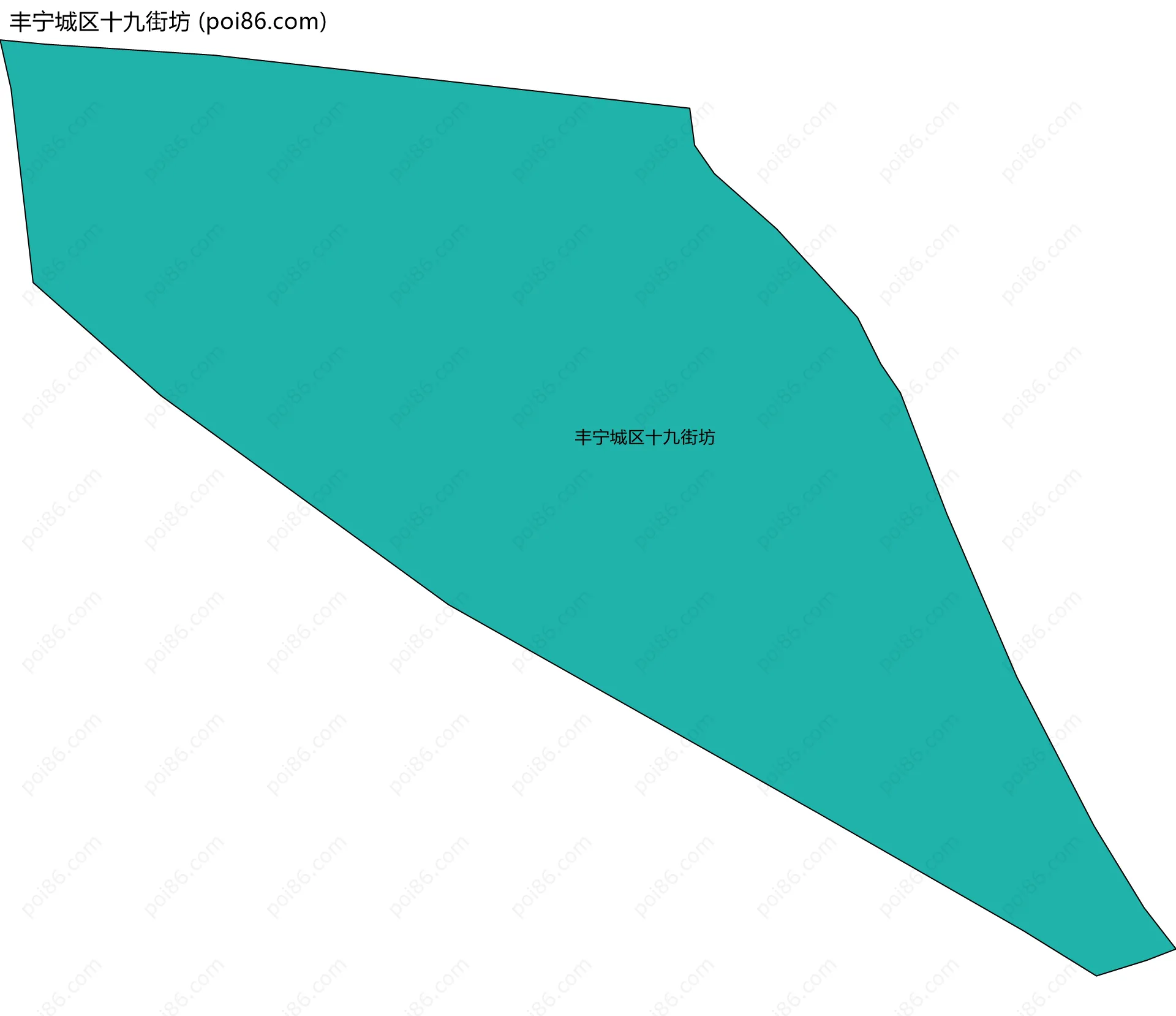 丰宁城区十九街坊边界地图