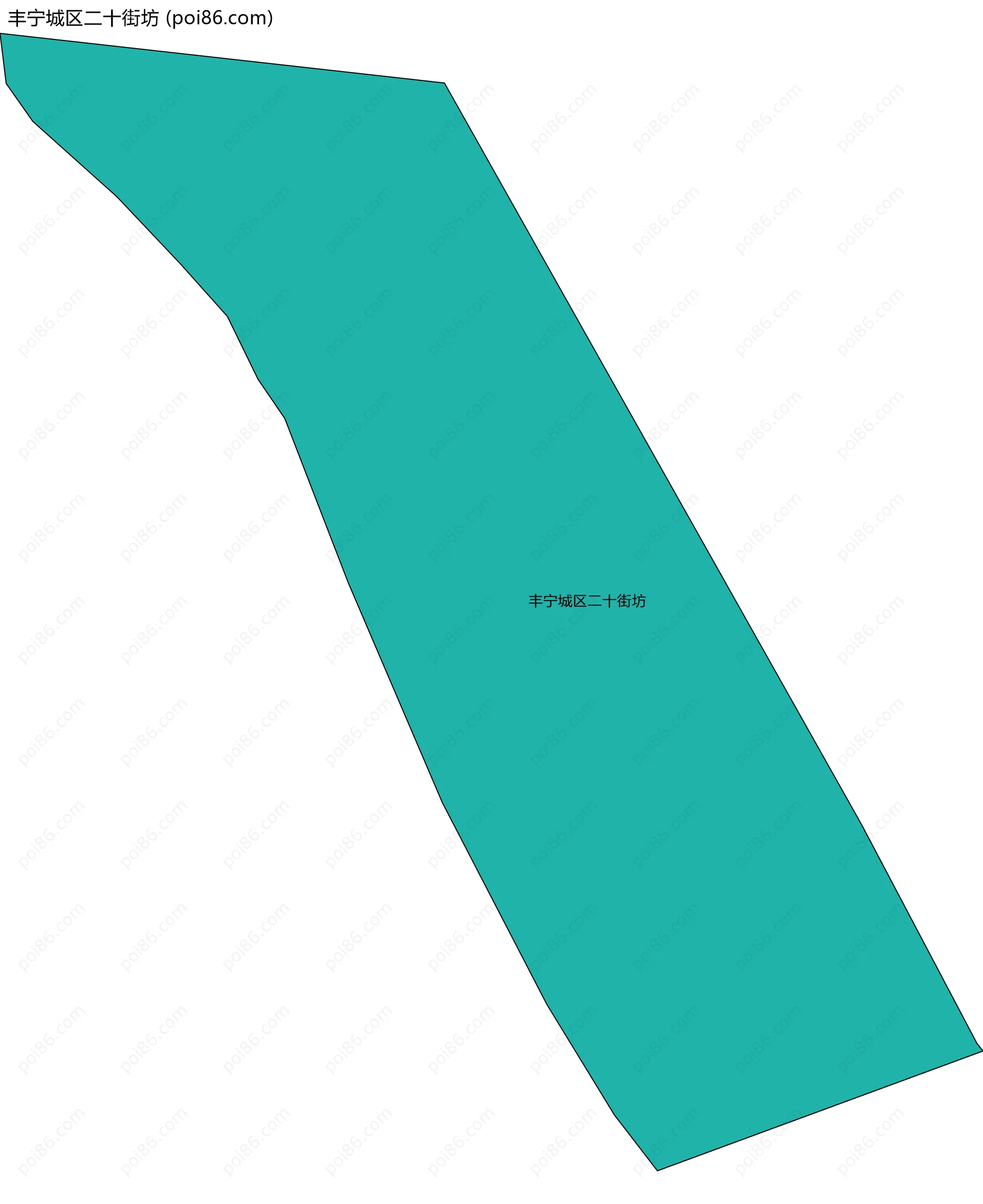 丰宁城区二十街坊边界地图