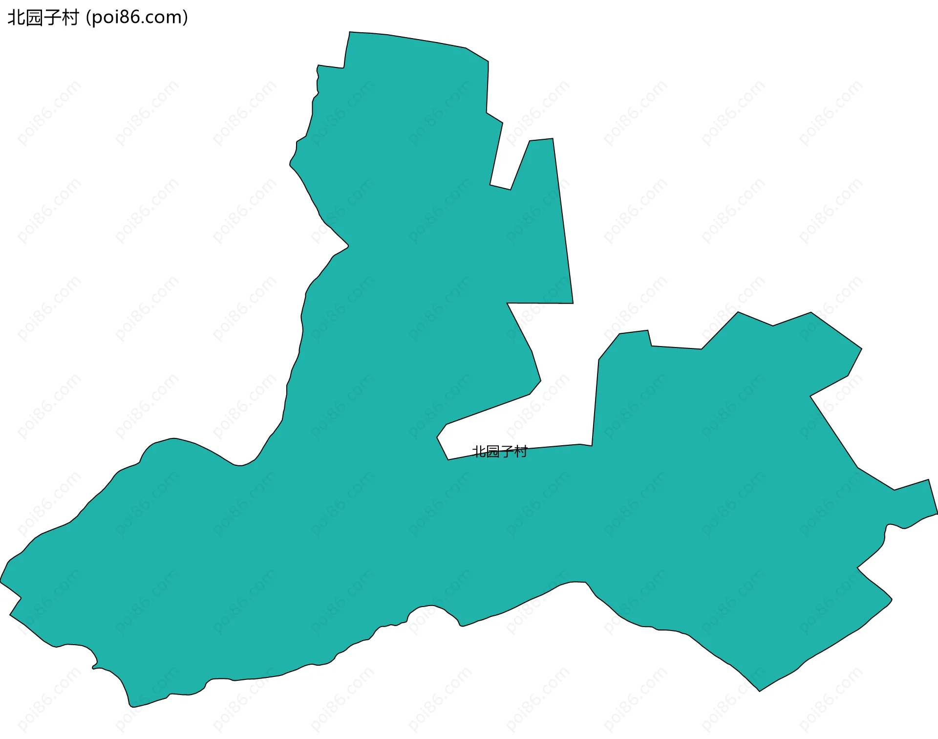 北园子村边界地图