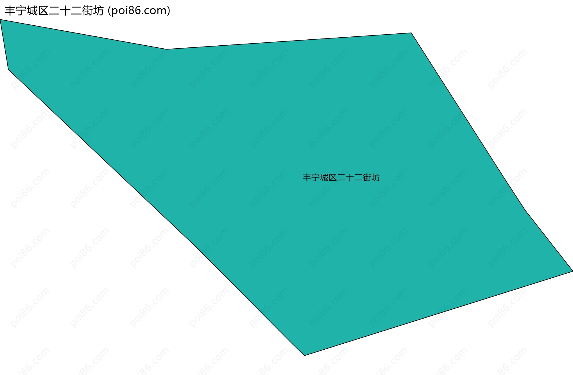丰宁城区二十二街坊边界地图