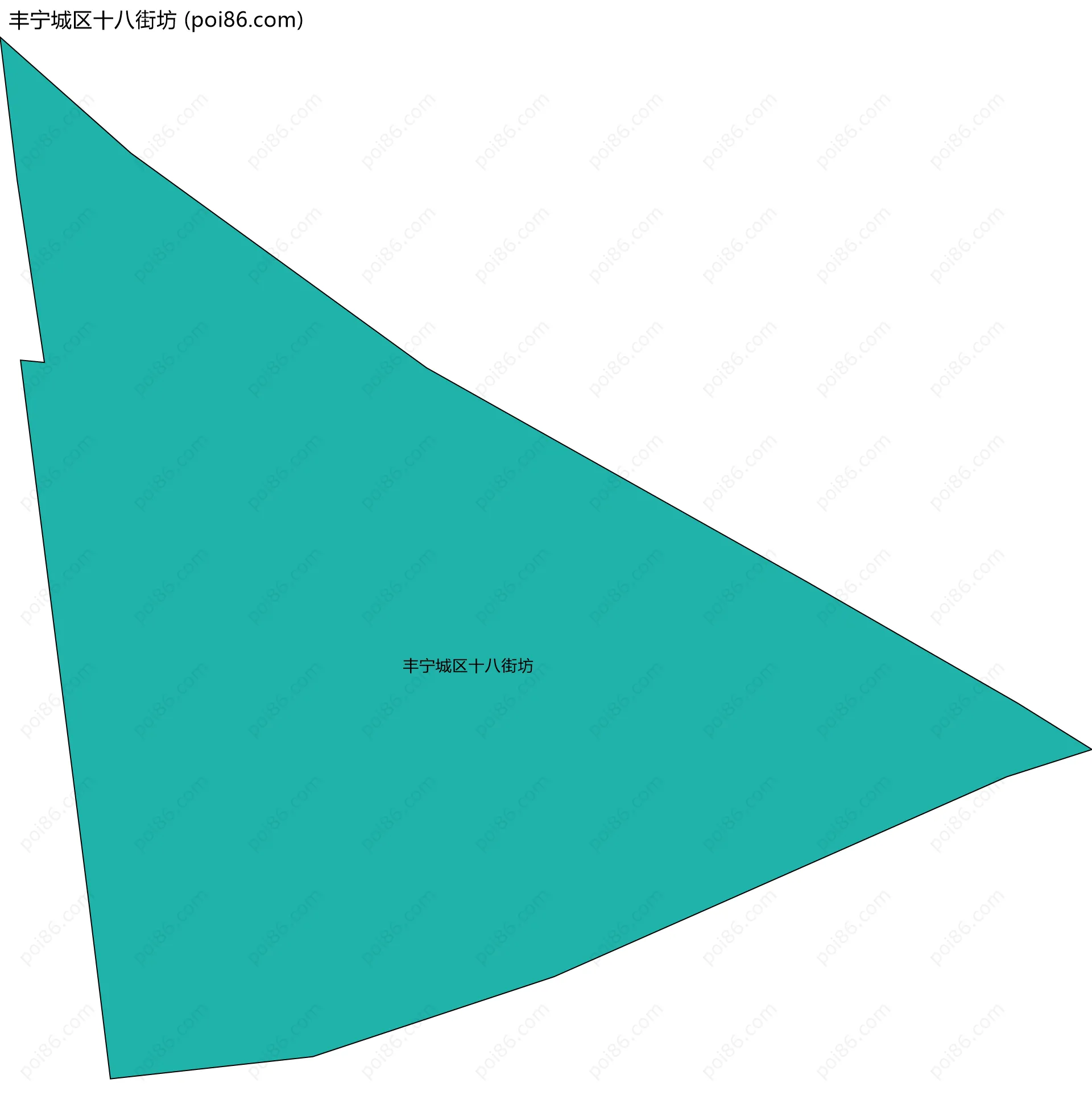丰宁城区十八街坊边界地图