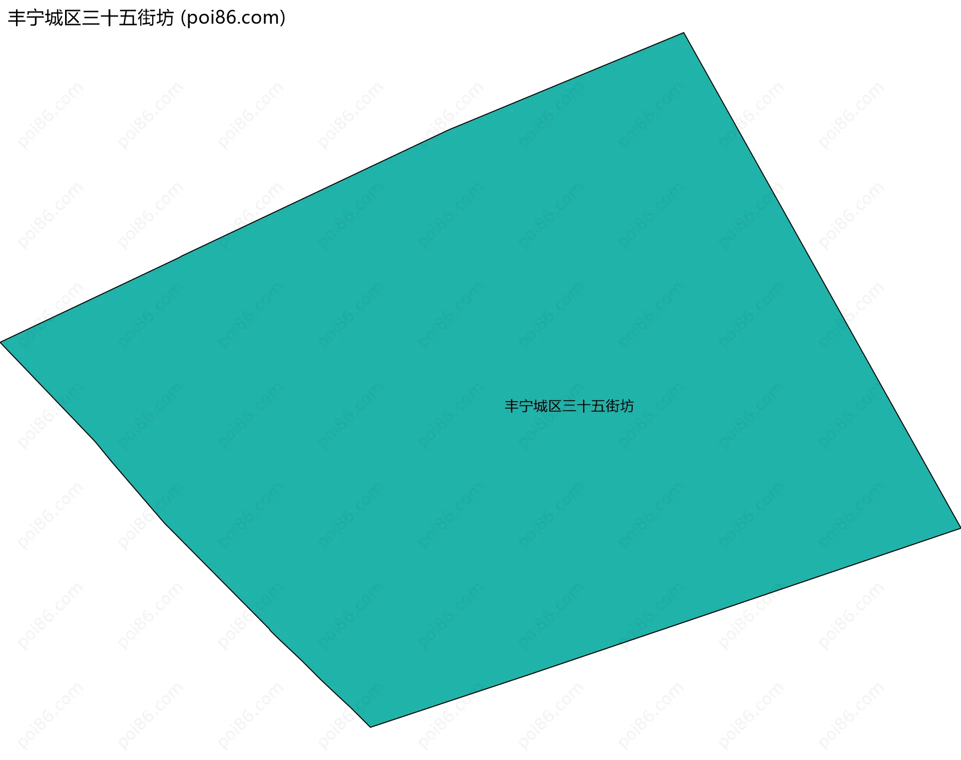 丰宁城区三十五街坊边界地图