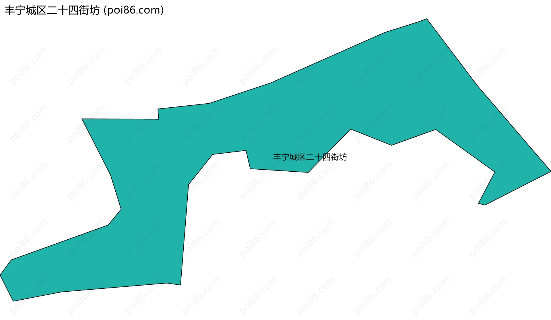 丰宁城区二十四街坊边界地图