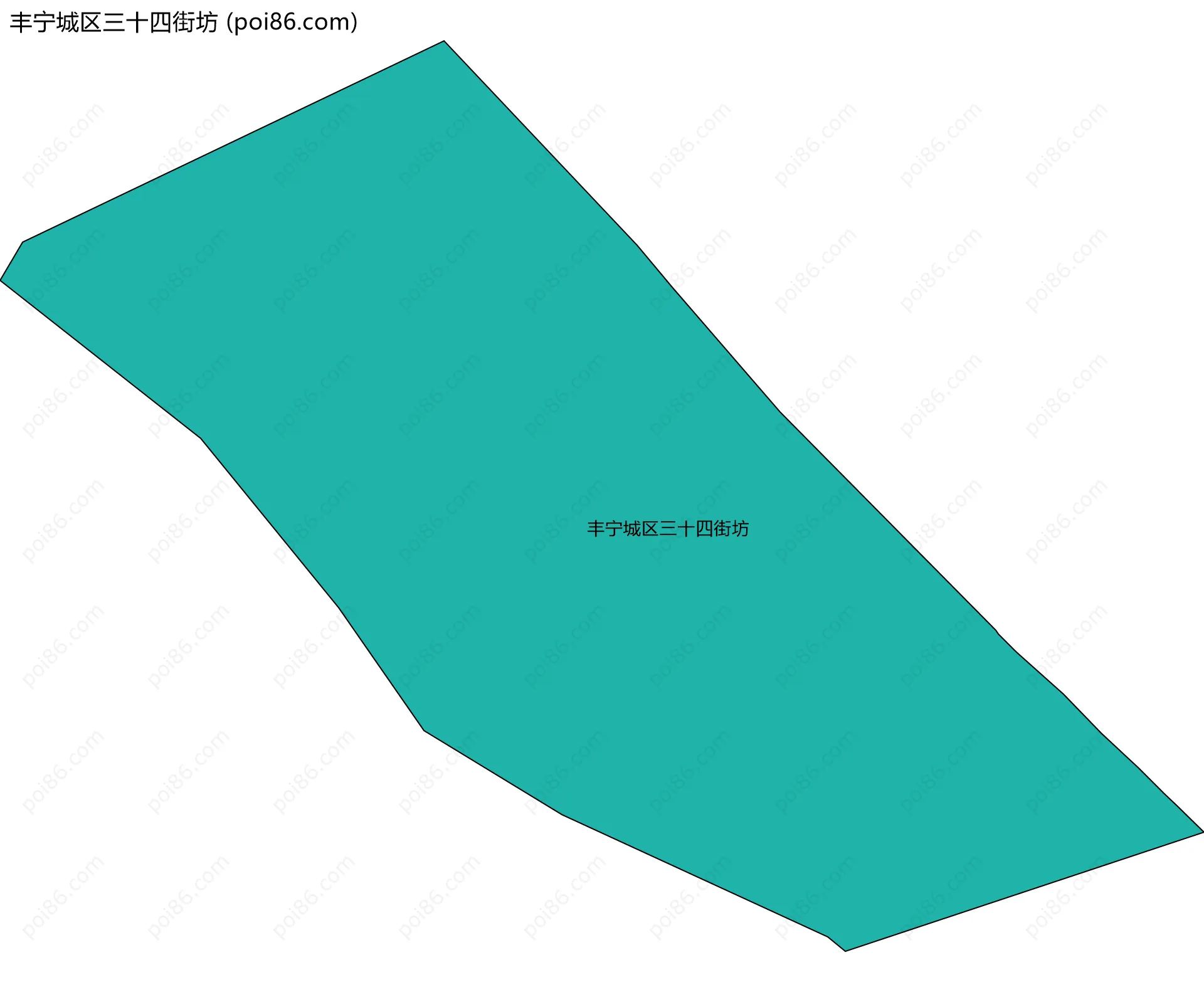 丰宁城区三十四街坊边界地图