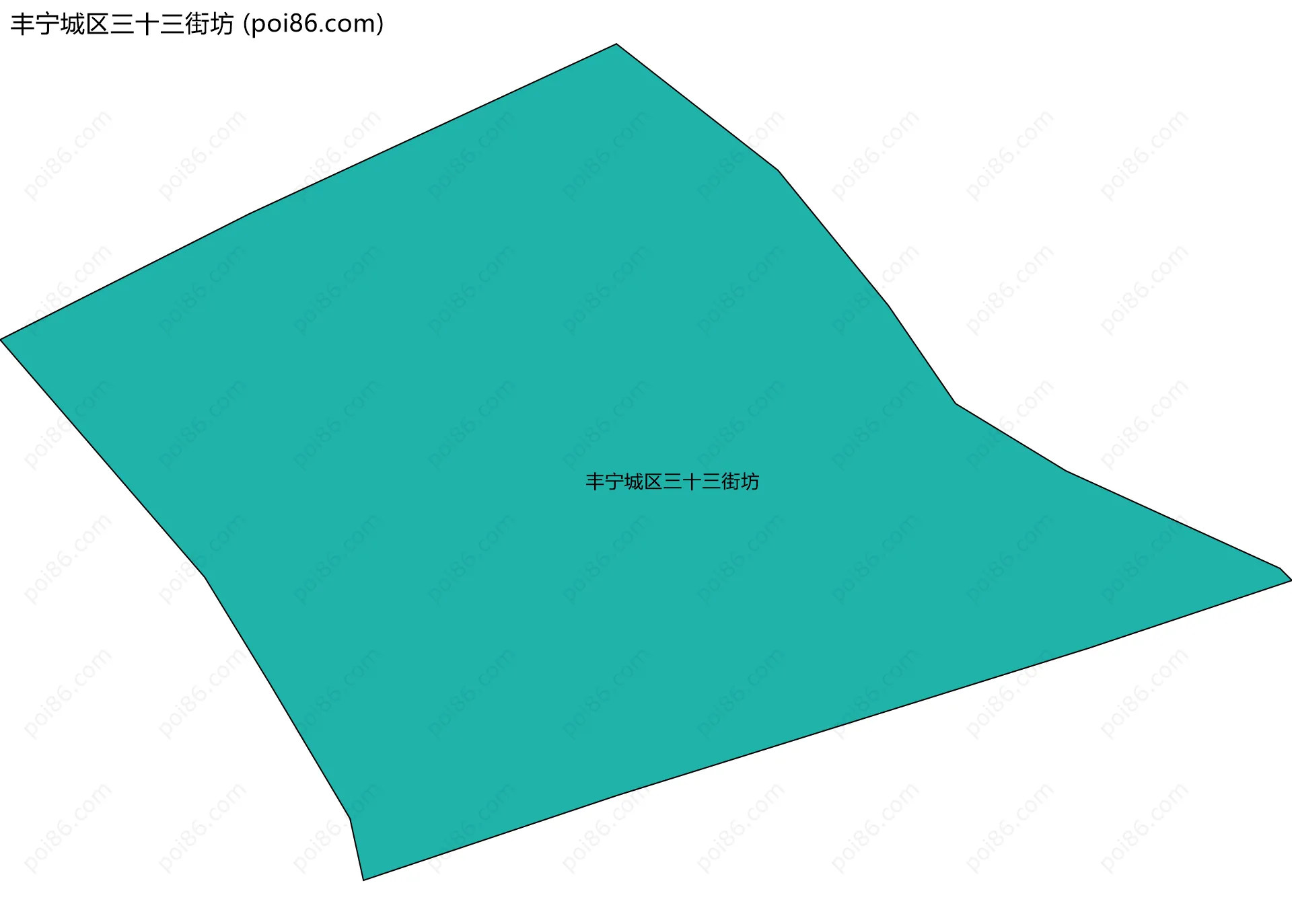 丰宁城区三十三街坊边界地图