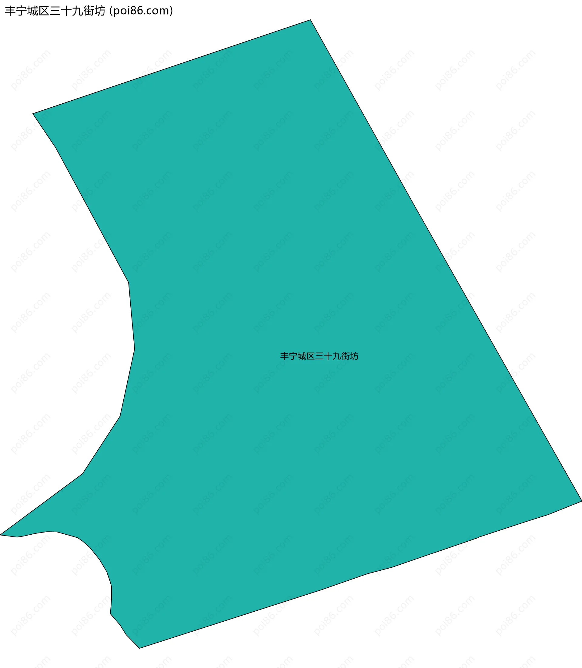 丰宁城区三十九街坊边界地图