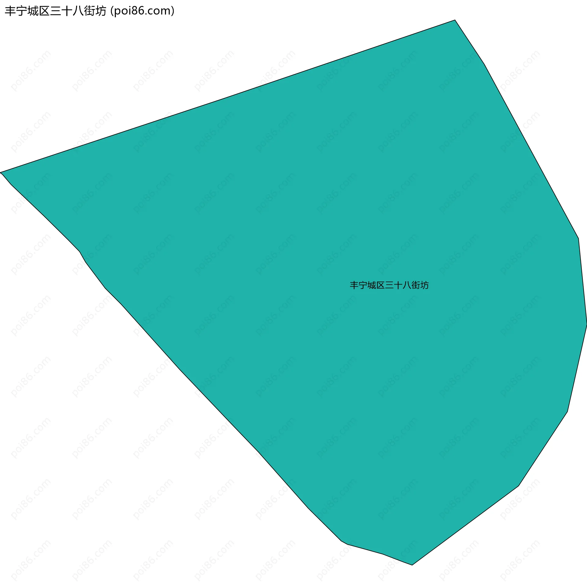 丰宁城区三十八街坊边界地图