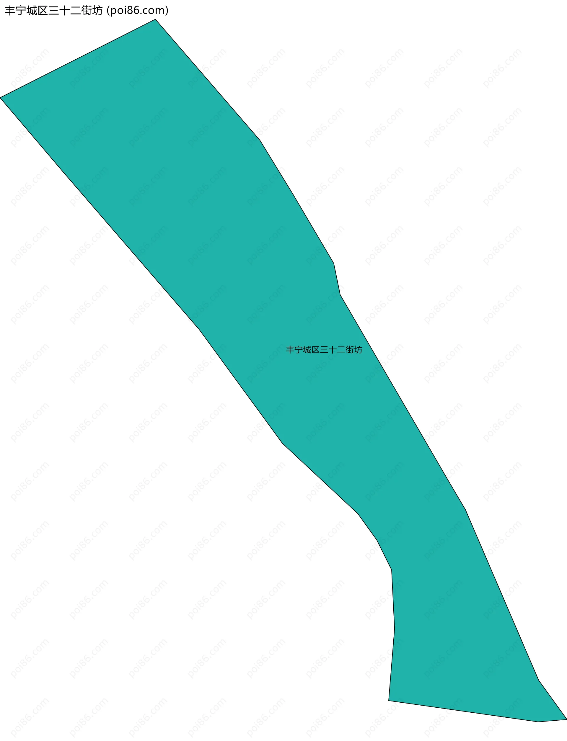 丰宁城区三十二街坊边界地图