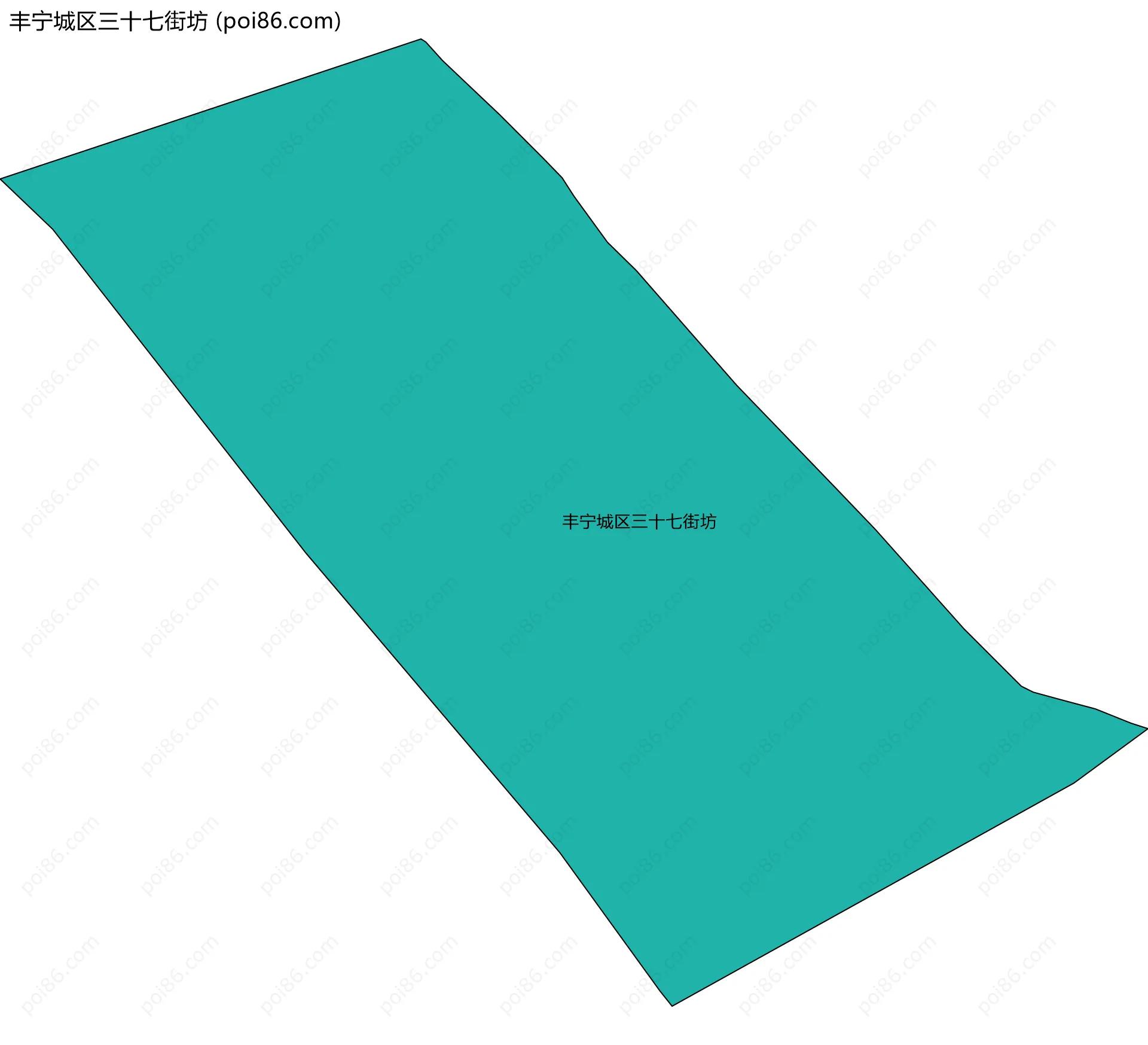 丰宁城区三十七街坊边界地图