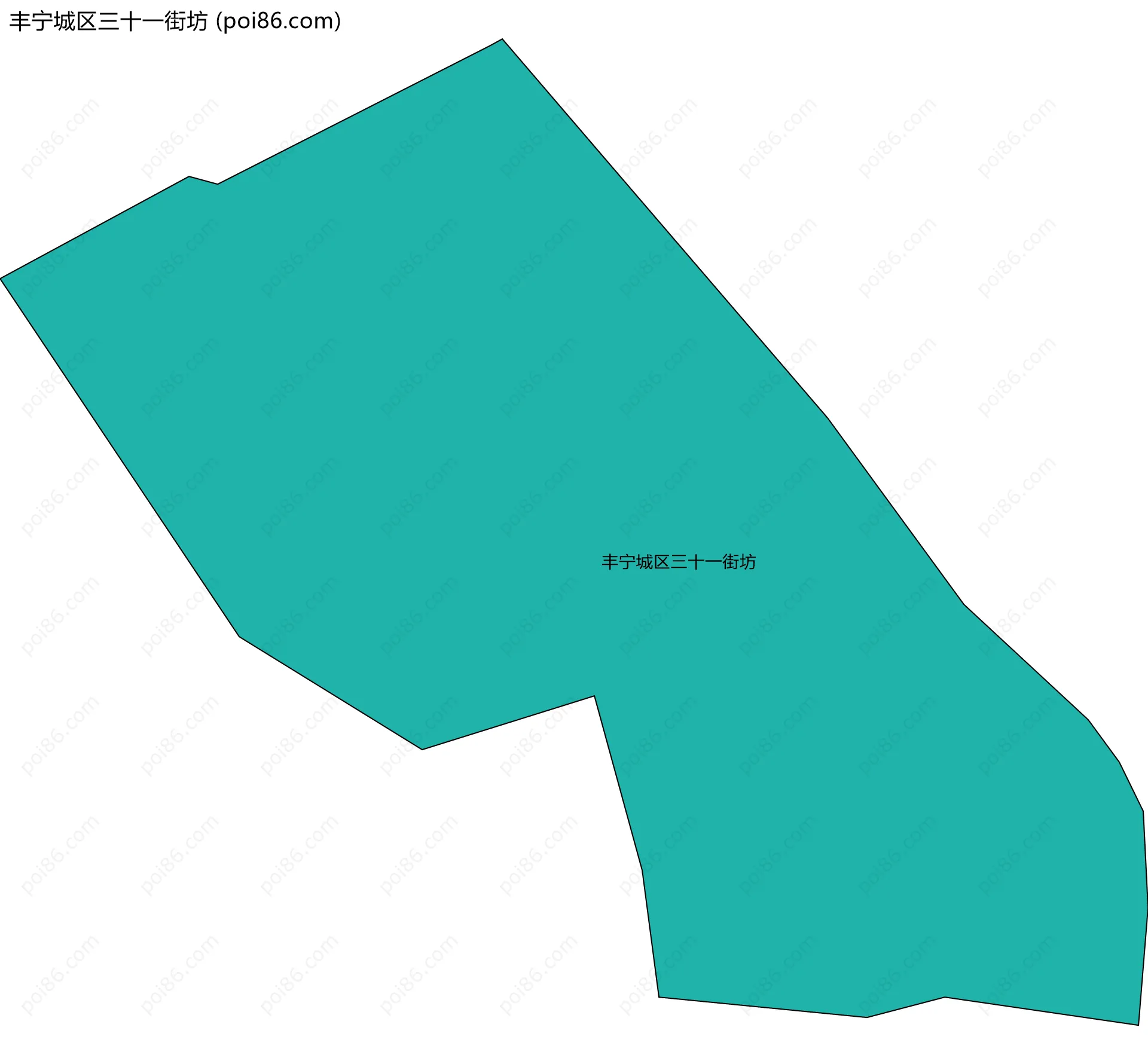 丰宁城区三十一街坊边界地图