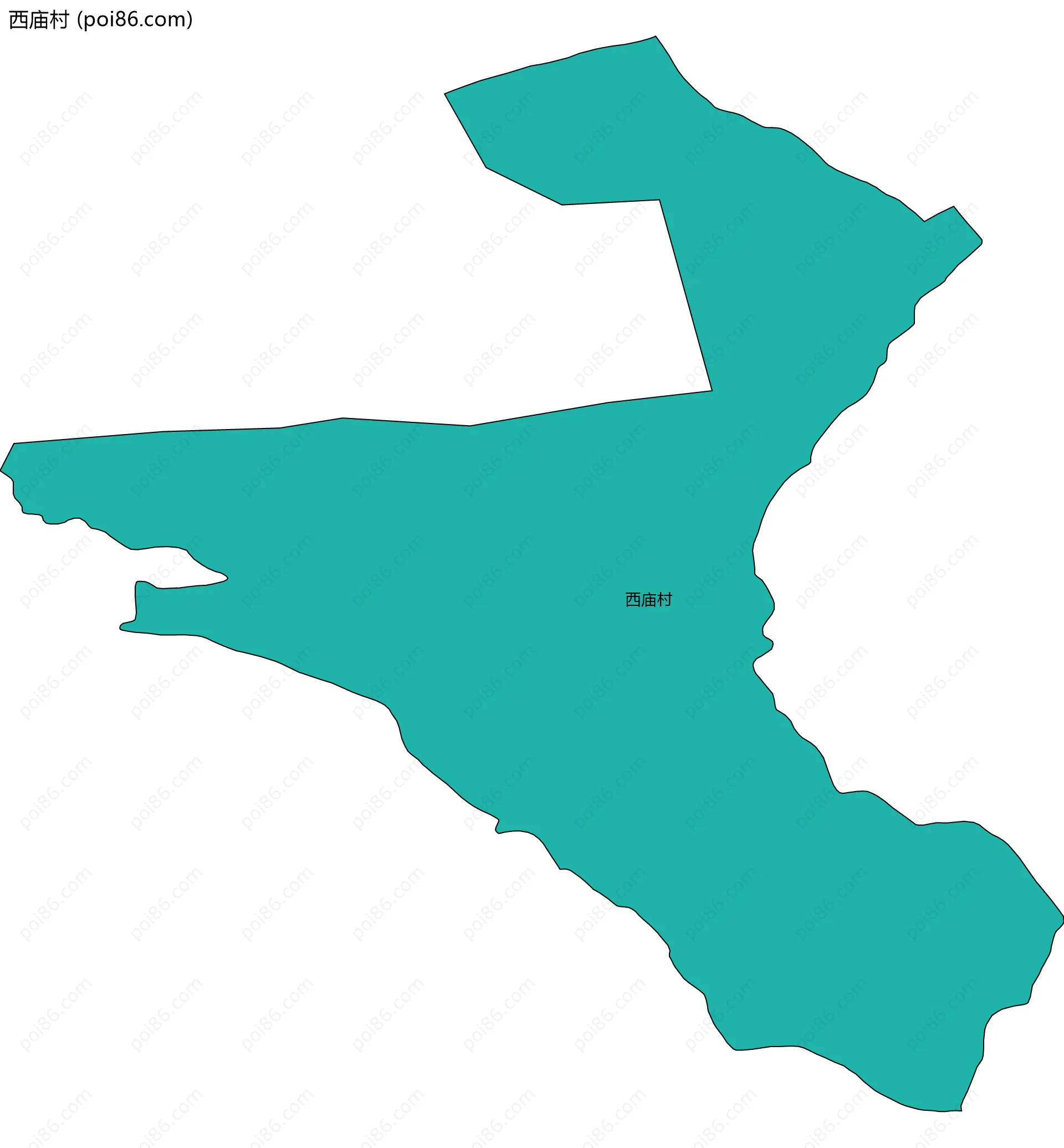 西庙村边界地图