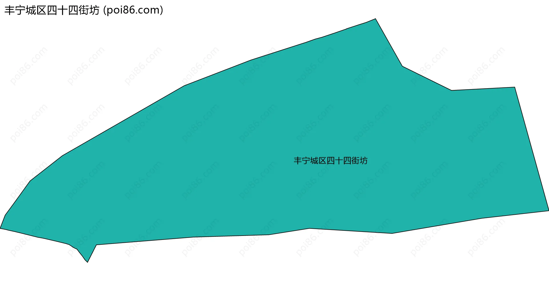 丰宁城区四十四街坊边界地图