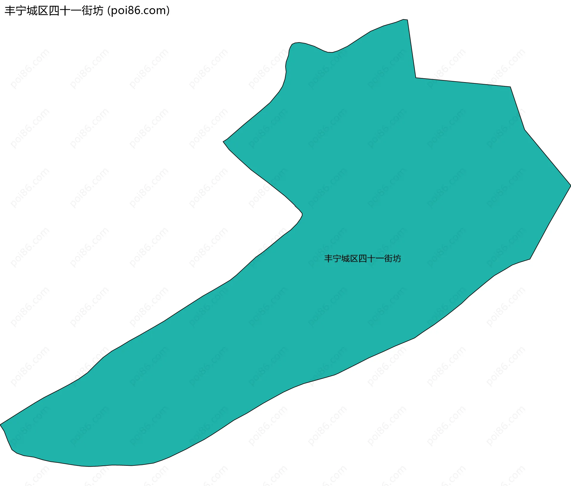 丰宁城区四十一街坊边界地图