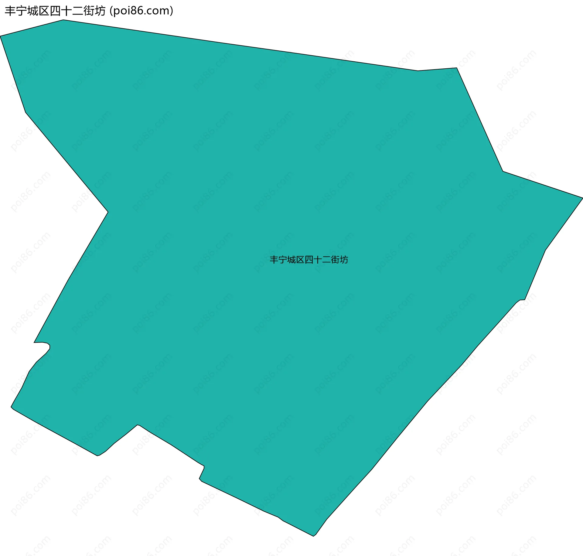 丰宁城区四十二街坊边界地图