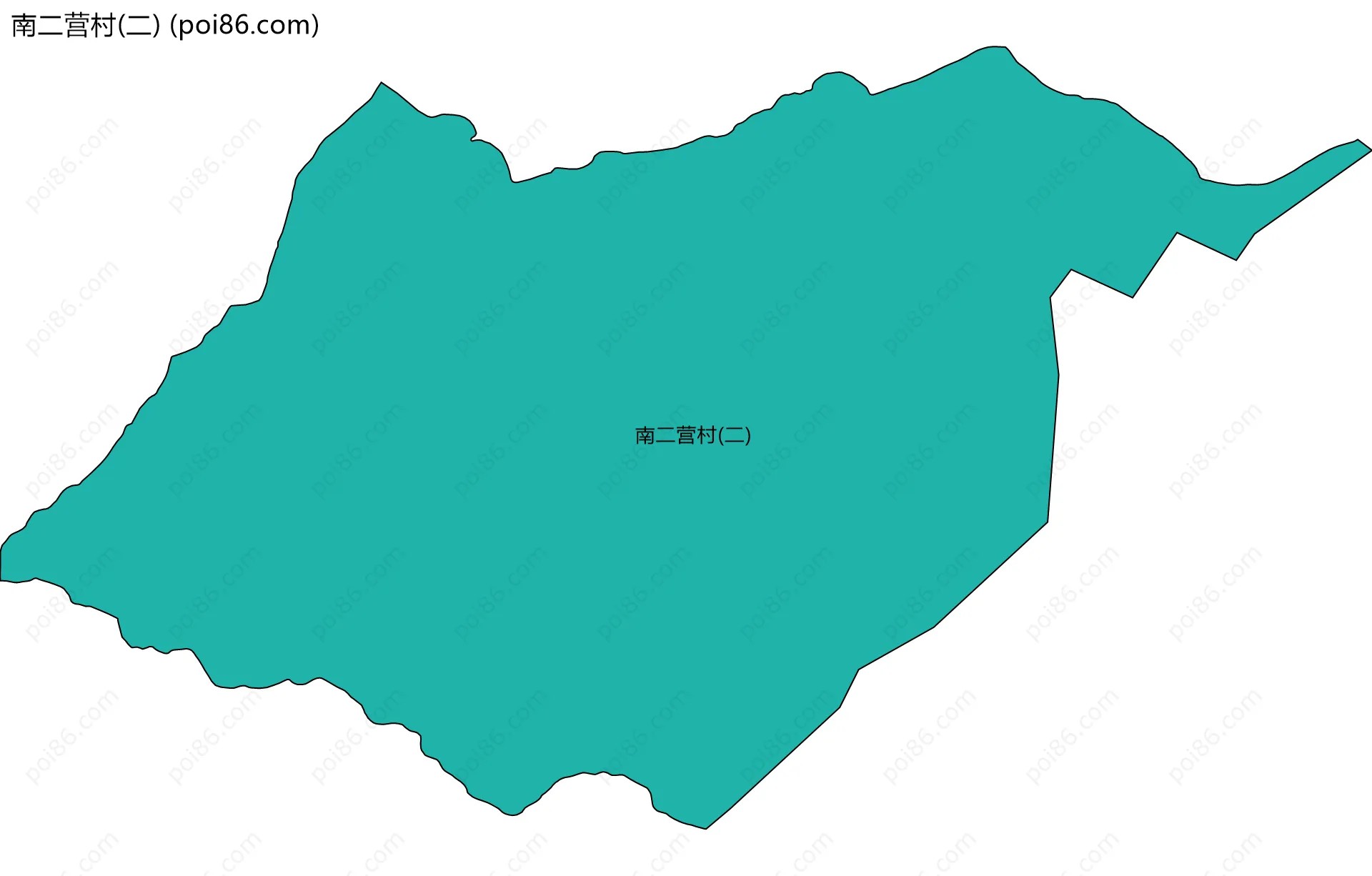 南二营村(二)边界地图