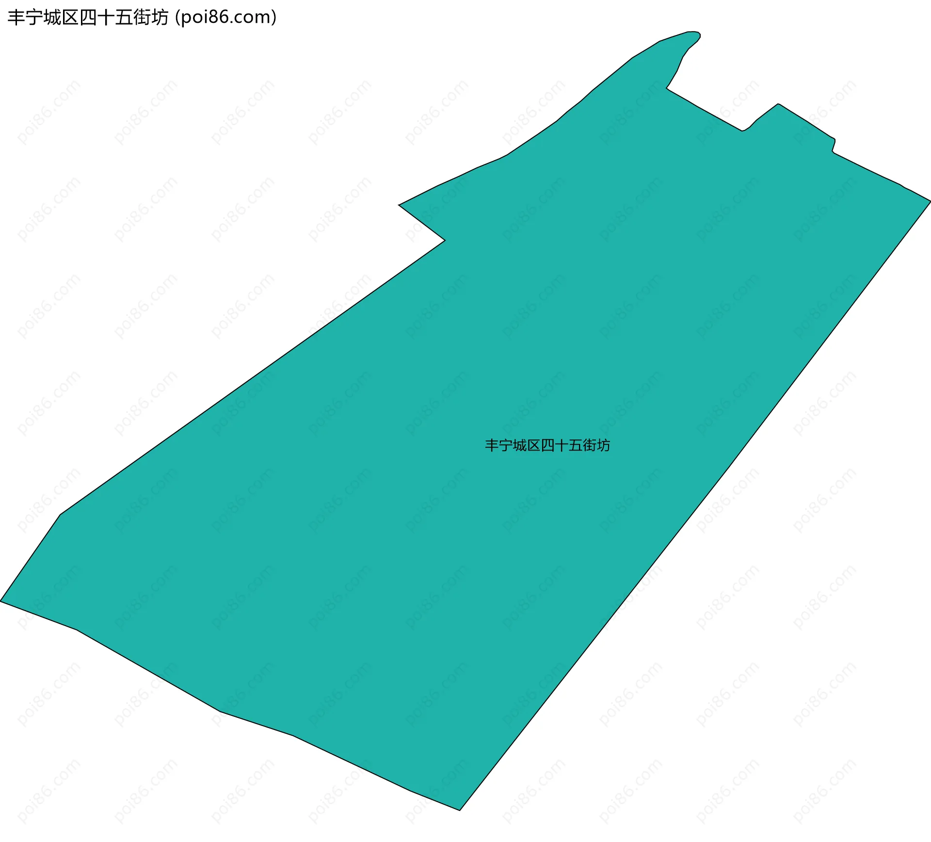 丰宁城区四十五街坊边界地图