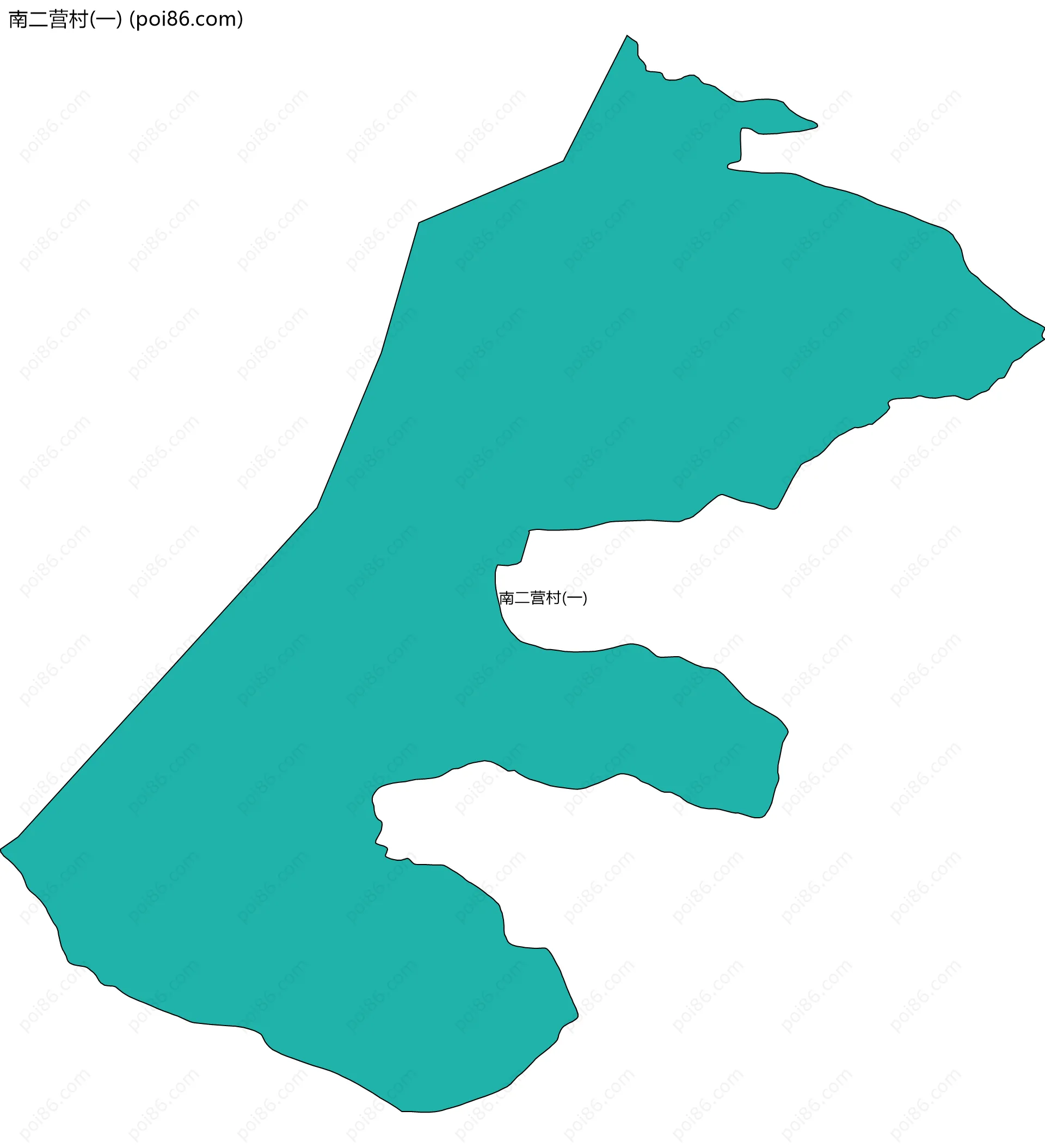 南二营村(一)边界地图