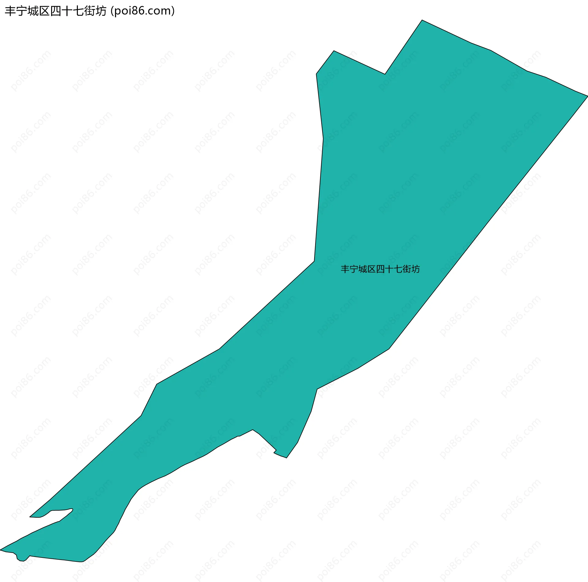 丰宁城区四十七街坊边界地图