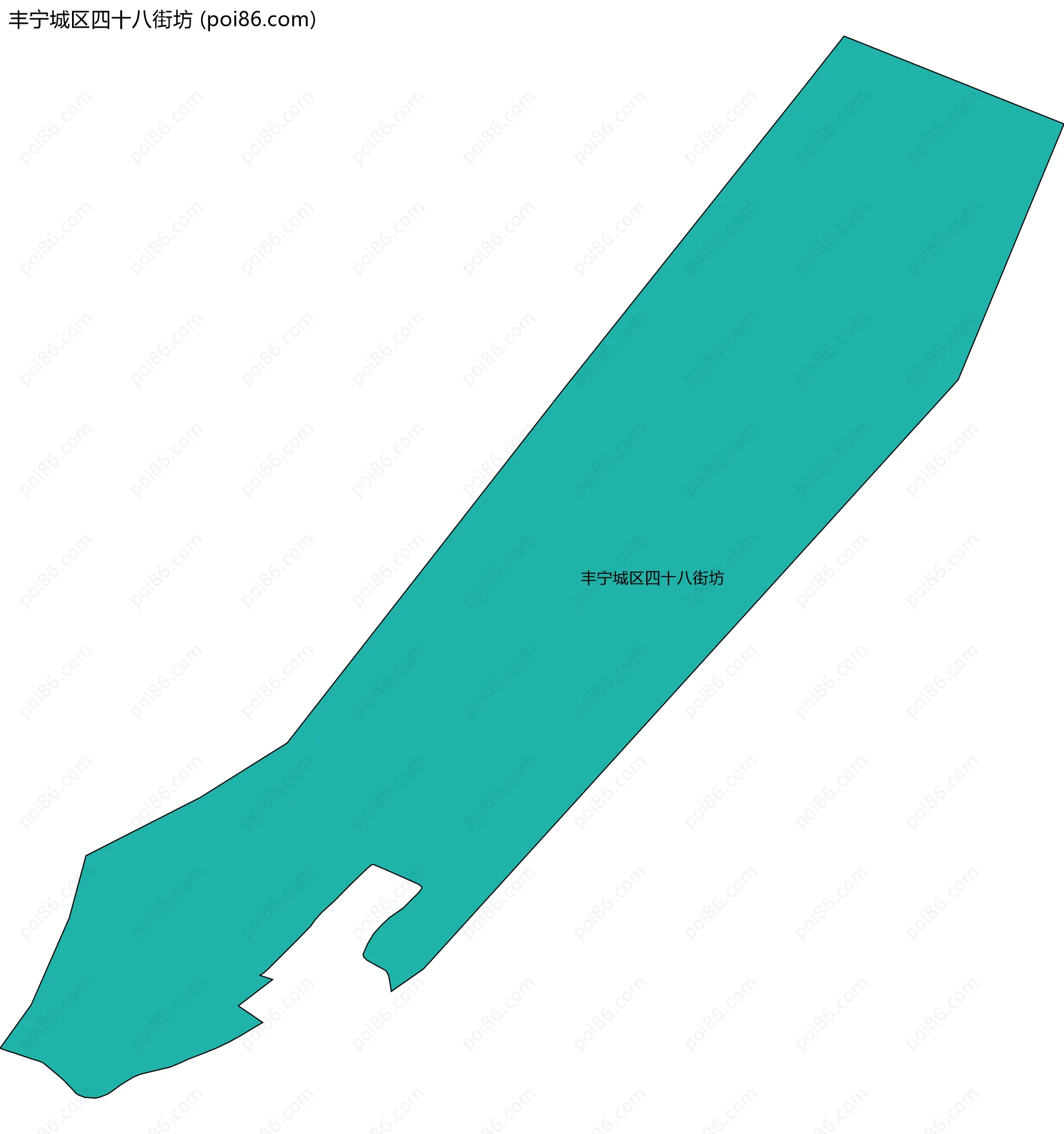 丰宁城区四十八街坊边界地图