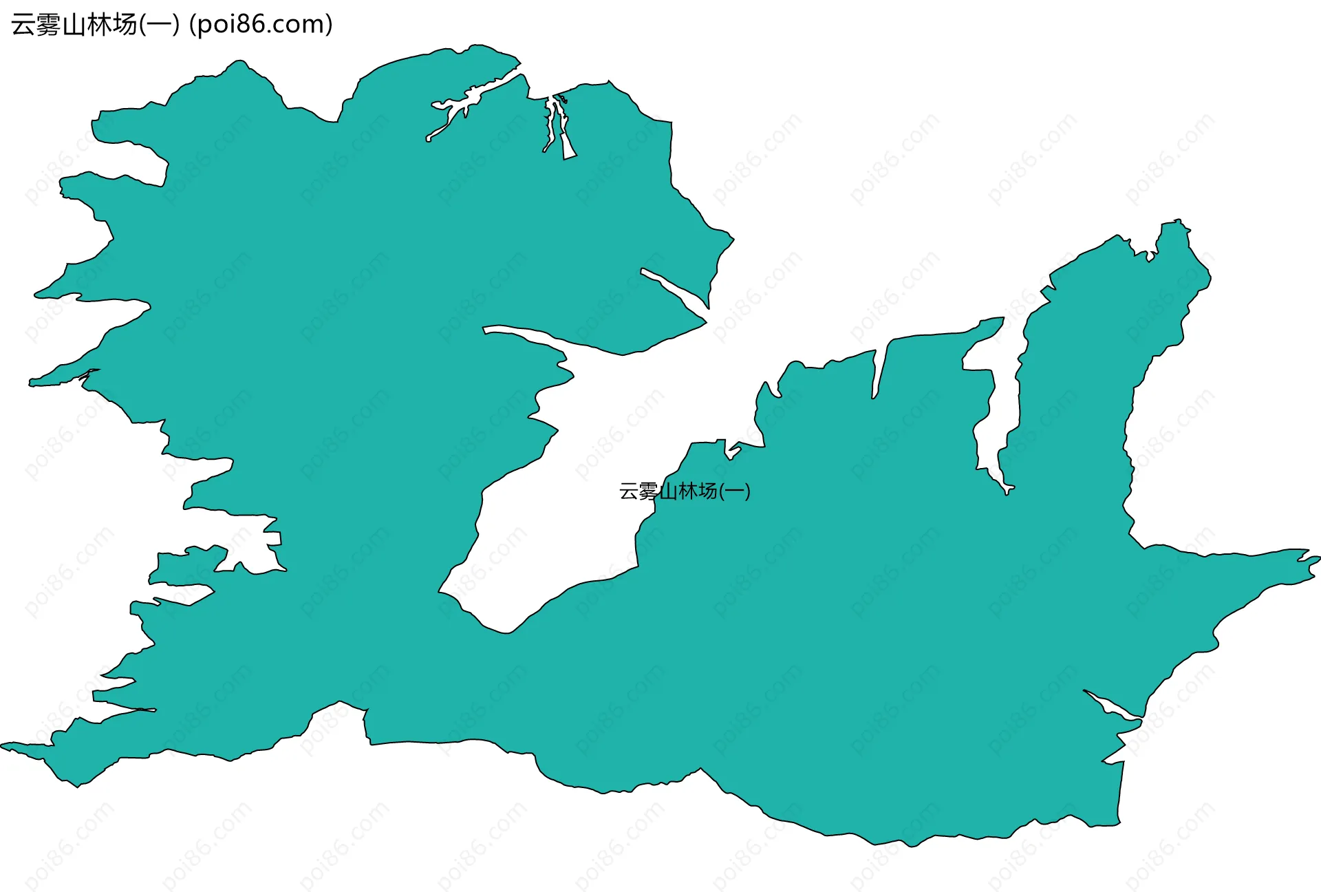 云雾山林场(一)边界地图
