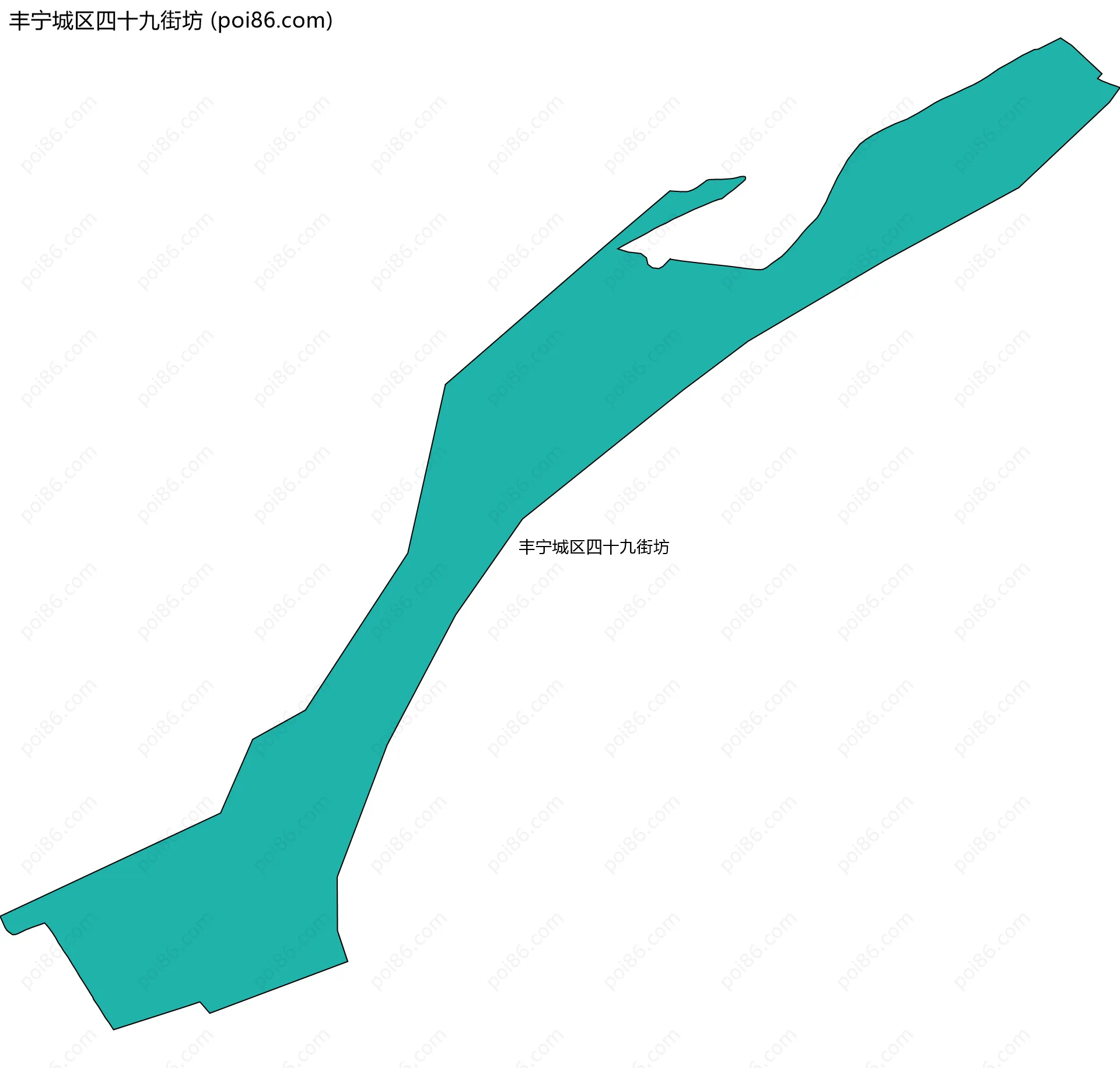 丰宁城区四十九街坊边界地图