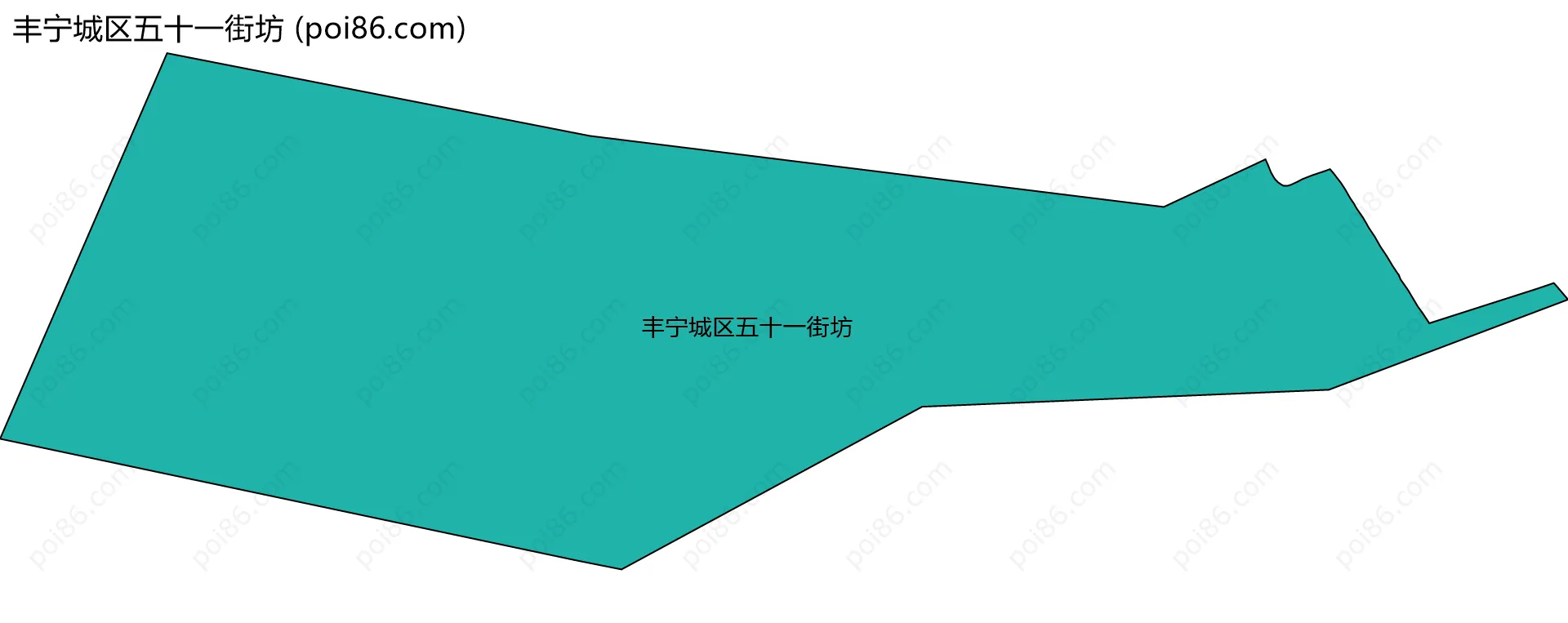 丰宁城区五十一街坊边界地图