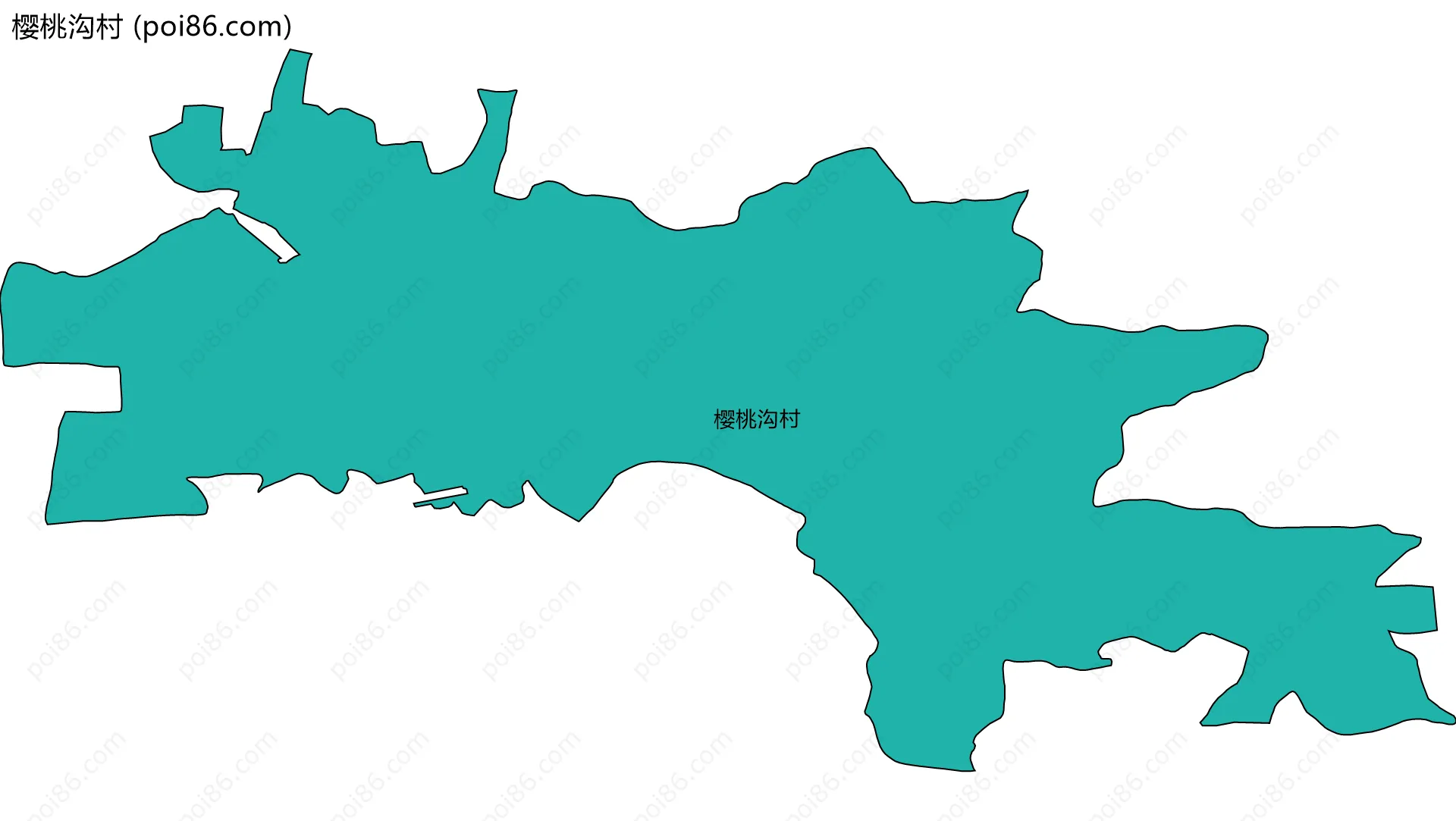 樱桃沟村边界地图