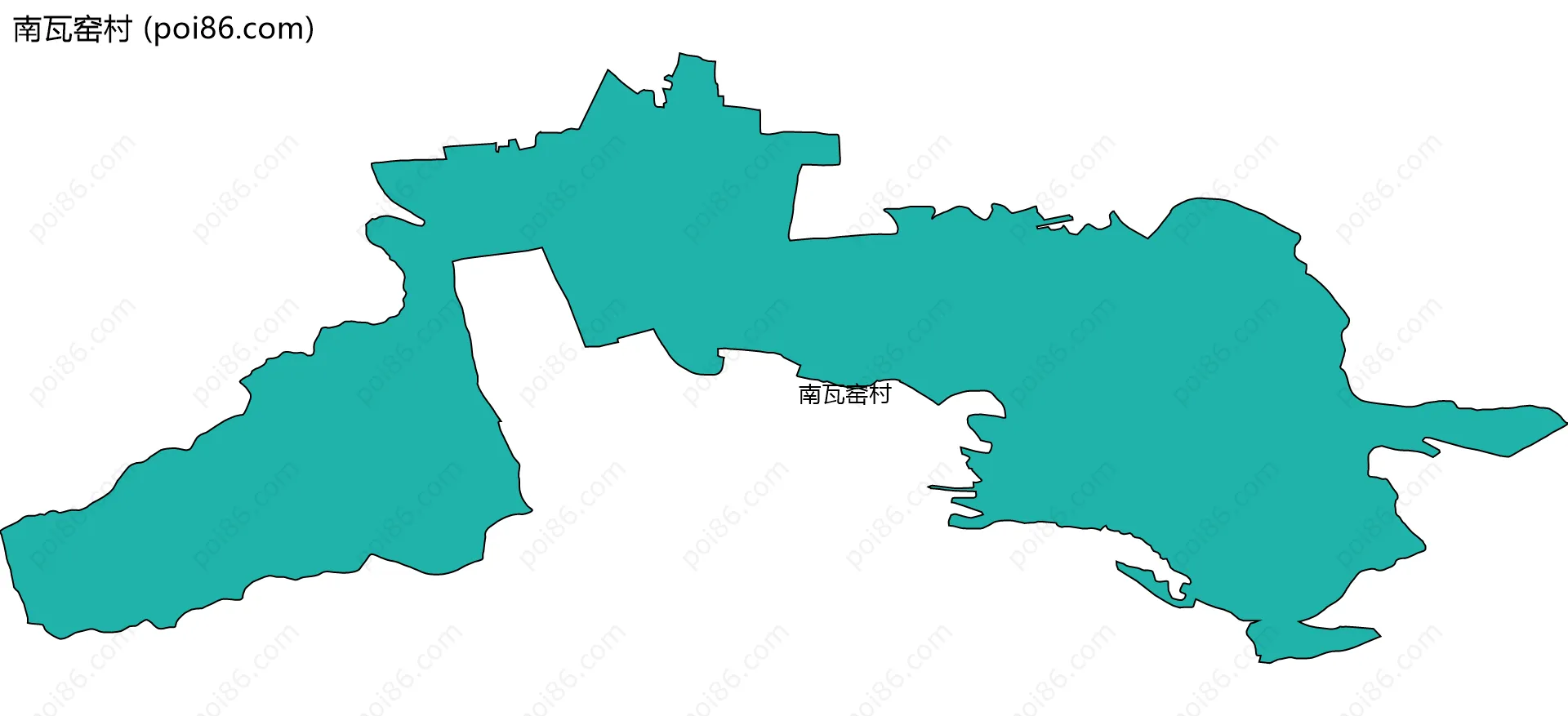 南瓦窑村边界地图