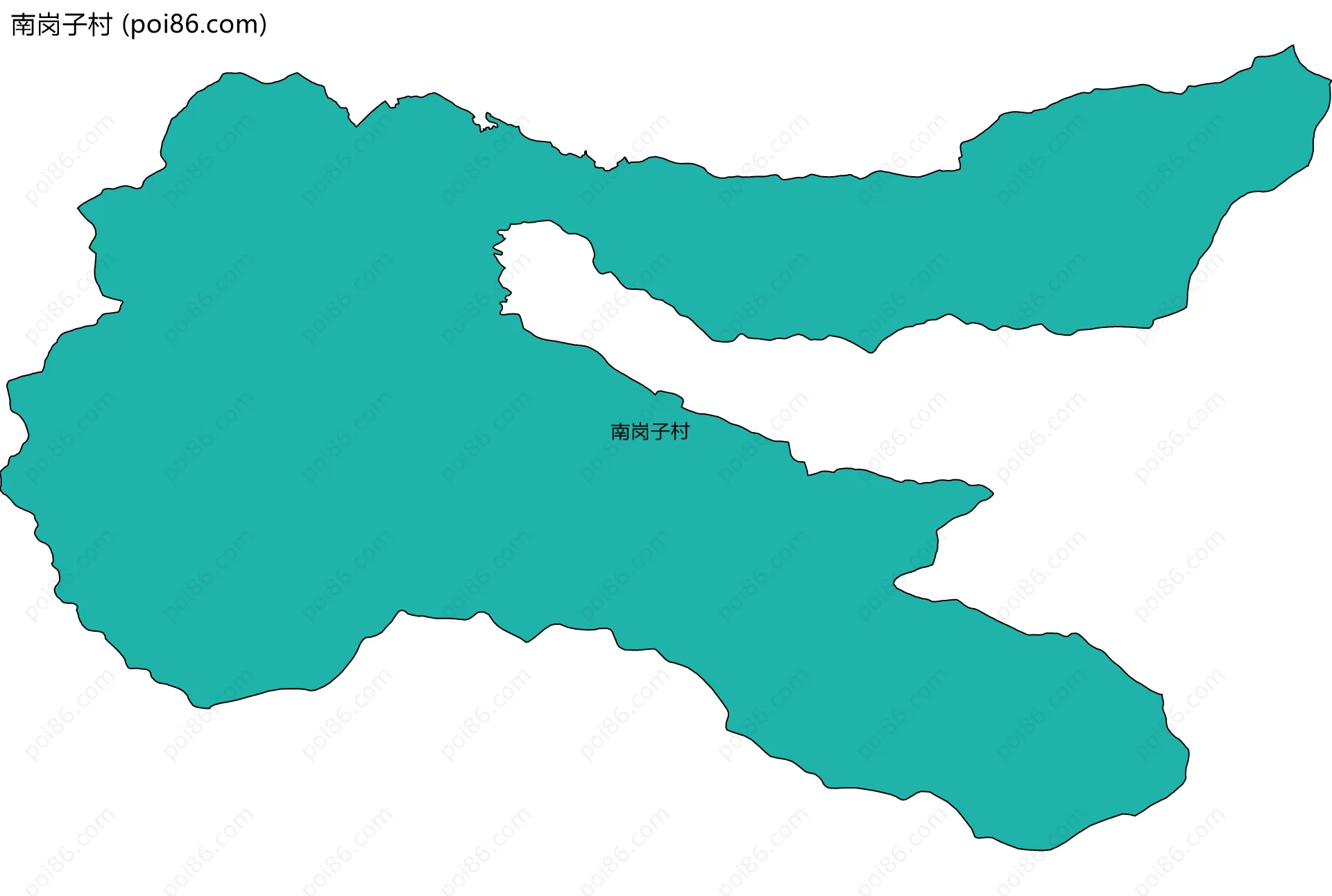 南岗子村边界地图