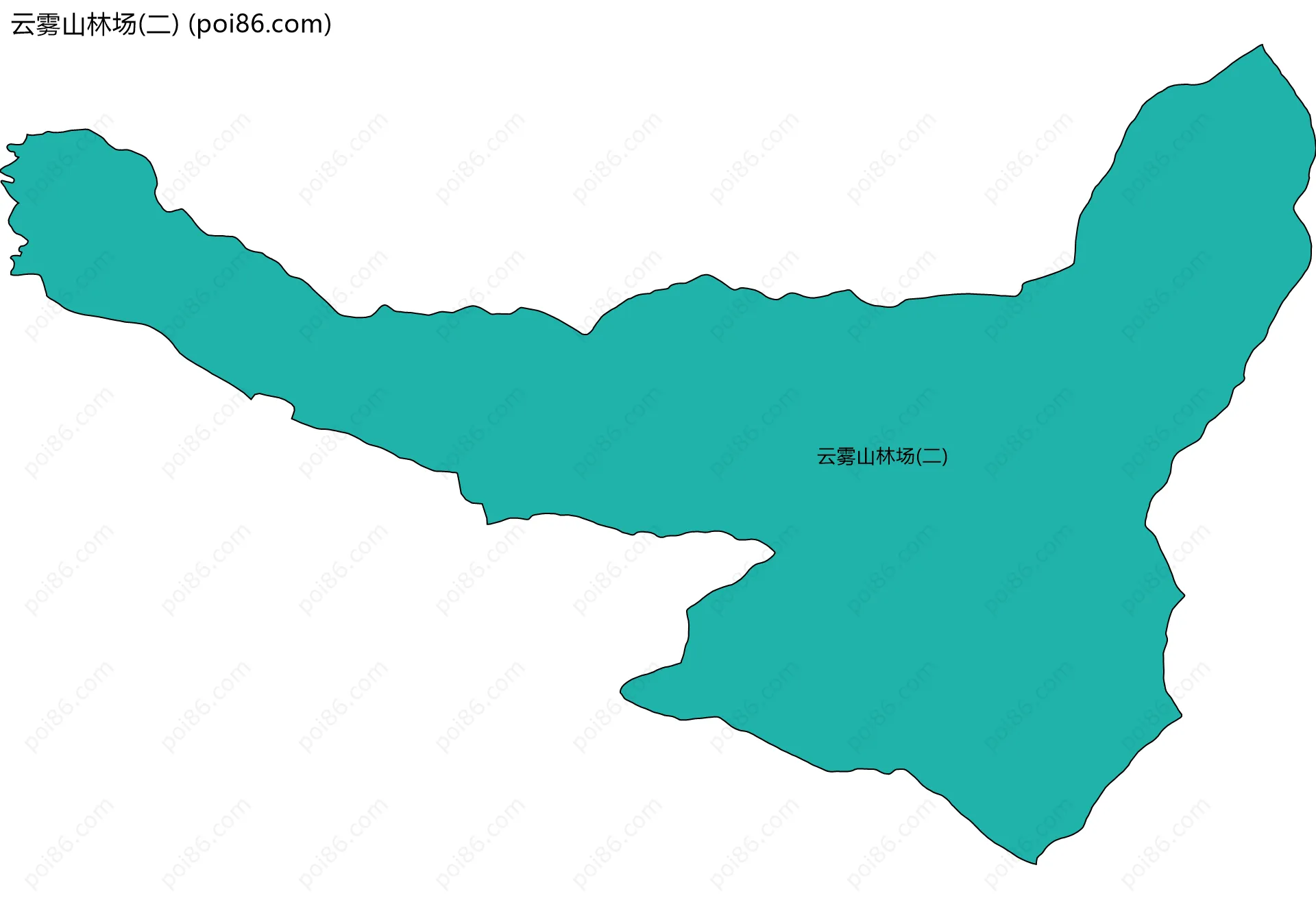 云雾山林场(二)边界地图