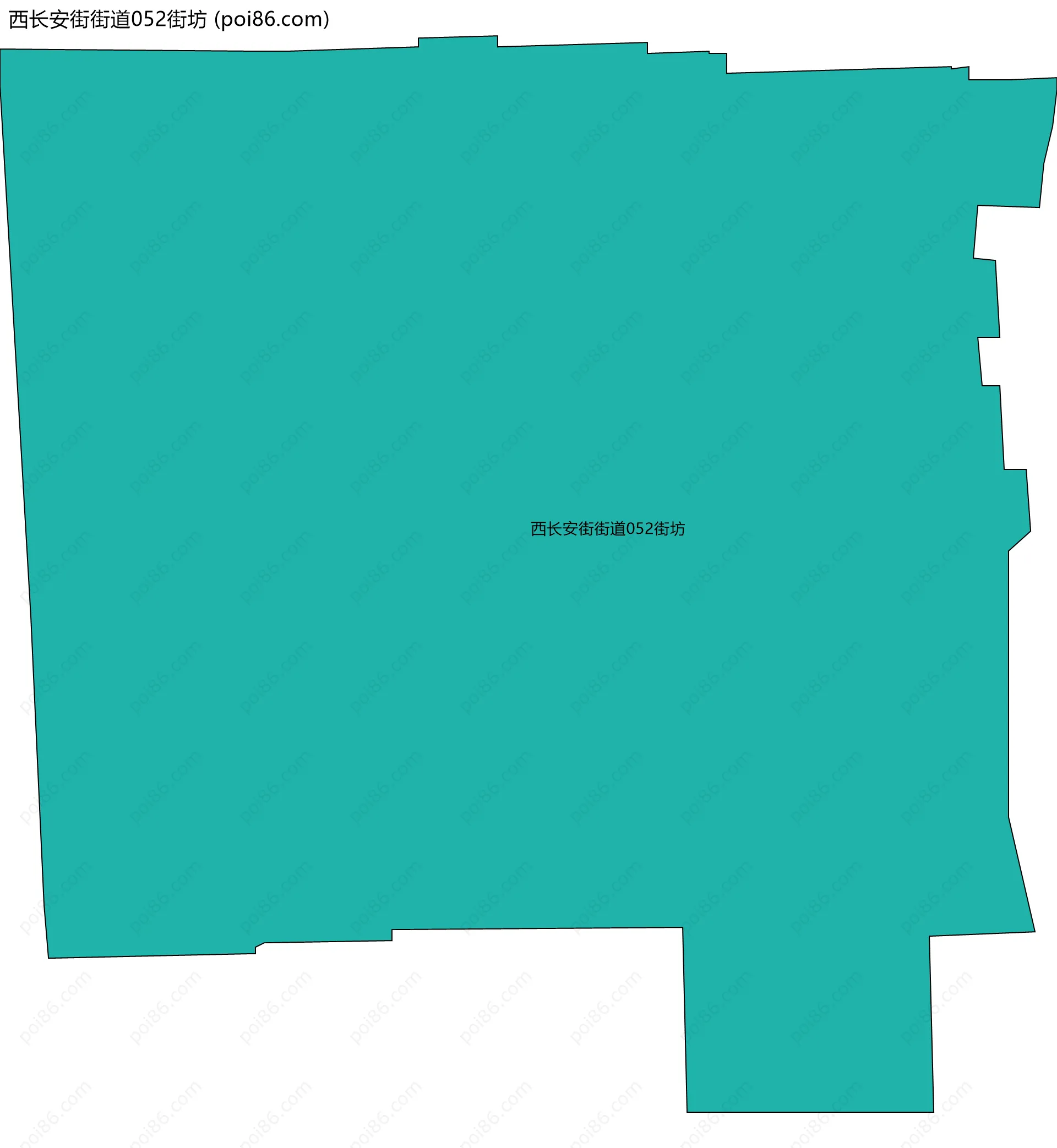 西长安街街道052街坊边界地图