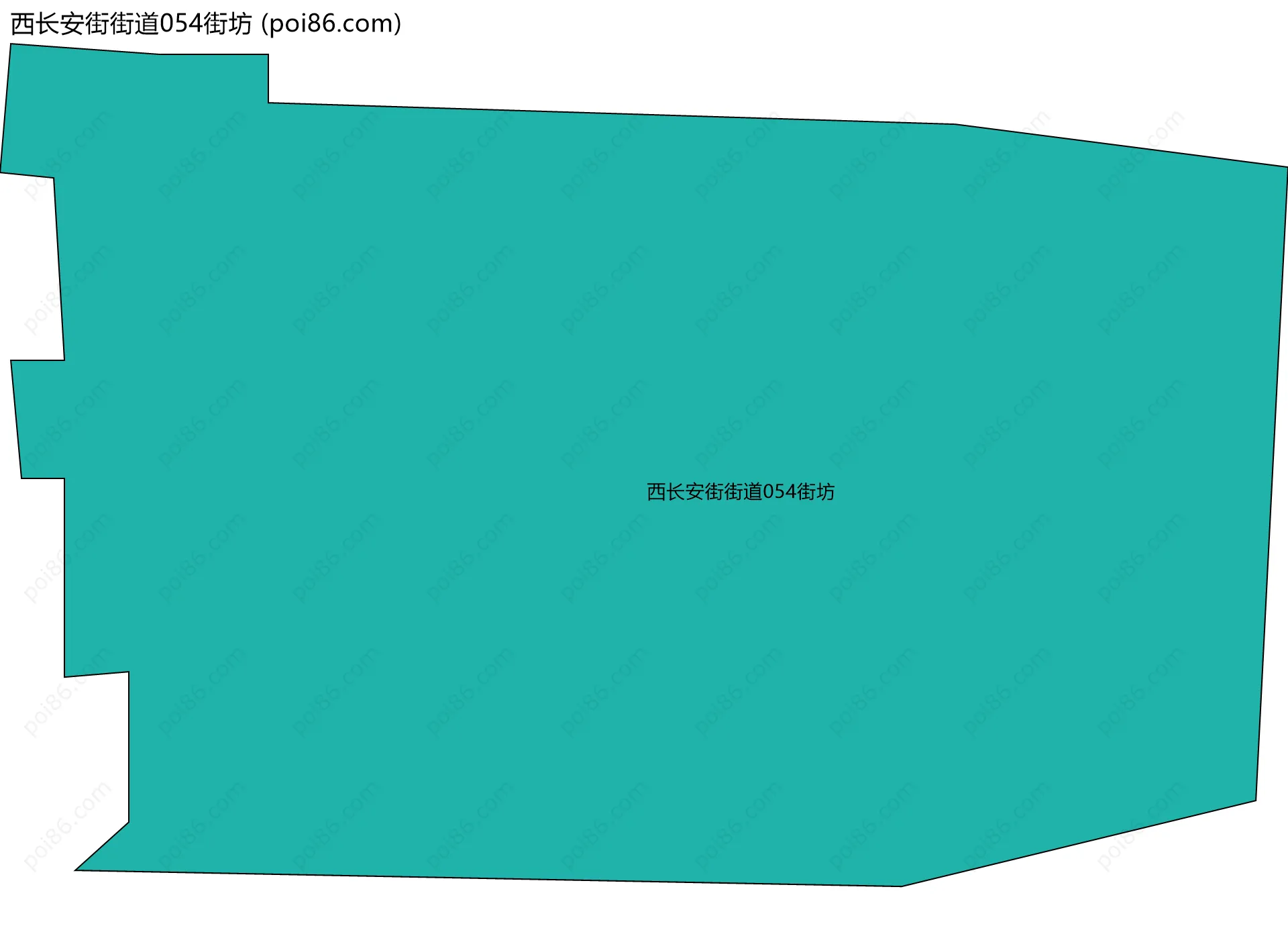 西长安街街道054街坊边界地图