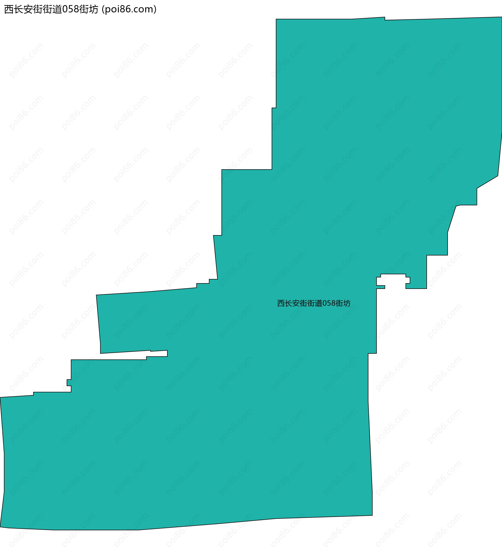 西长安街街道058街坊边界地图