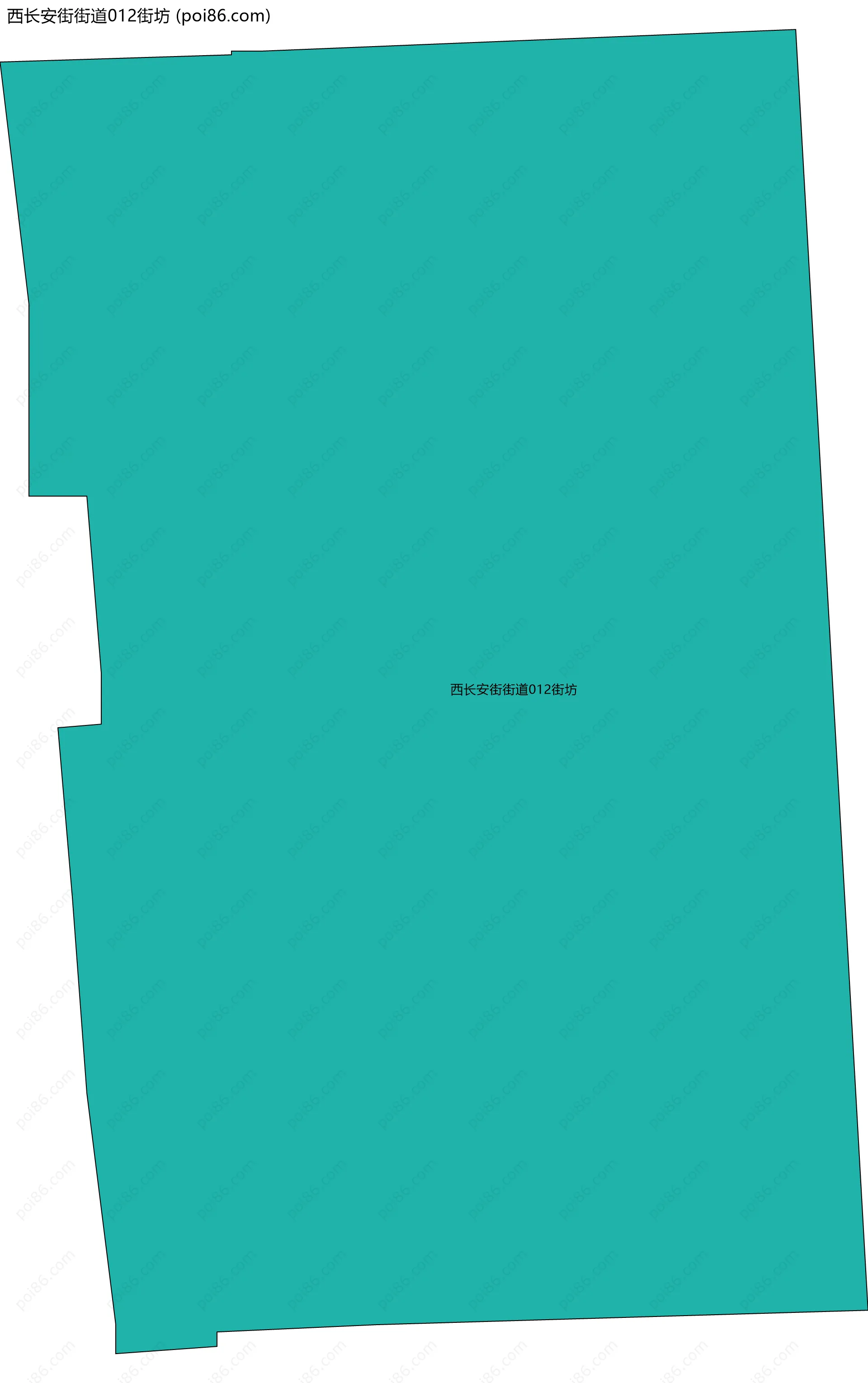 西长安街街道012街坊边界地图