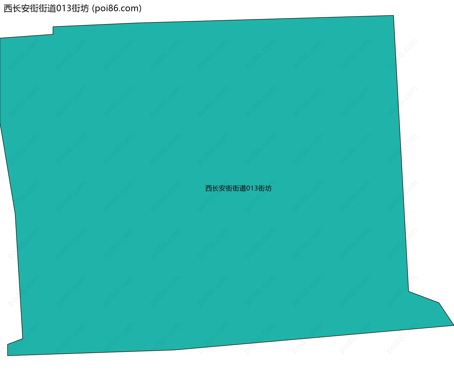 西长安街街道013街坊边界地图