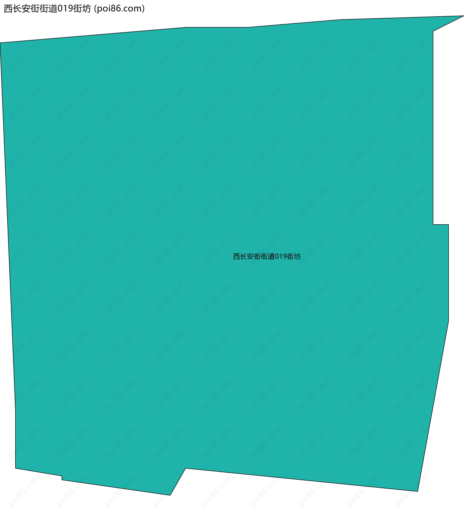 西长安街街道019街坊边界地图